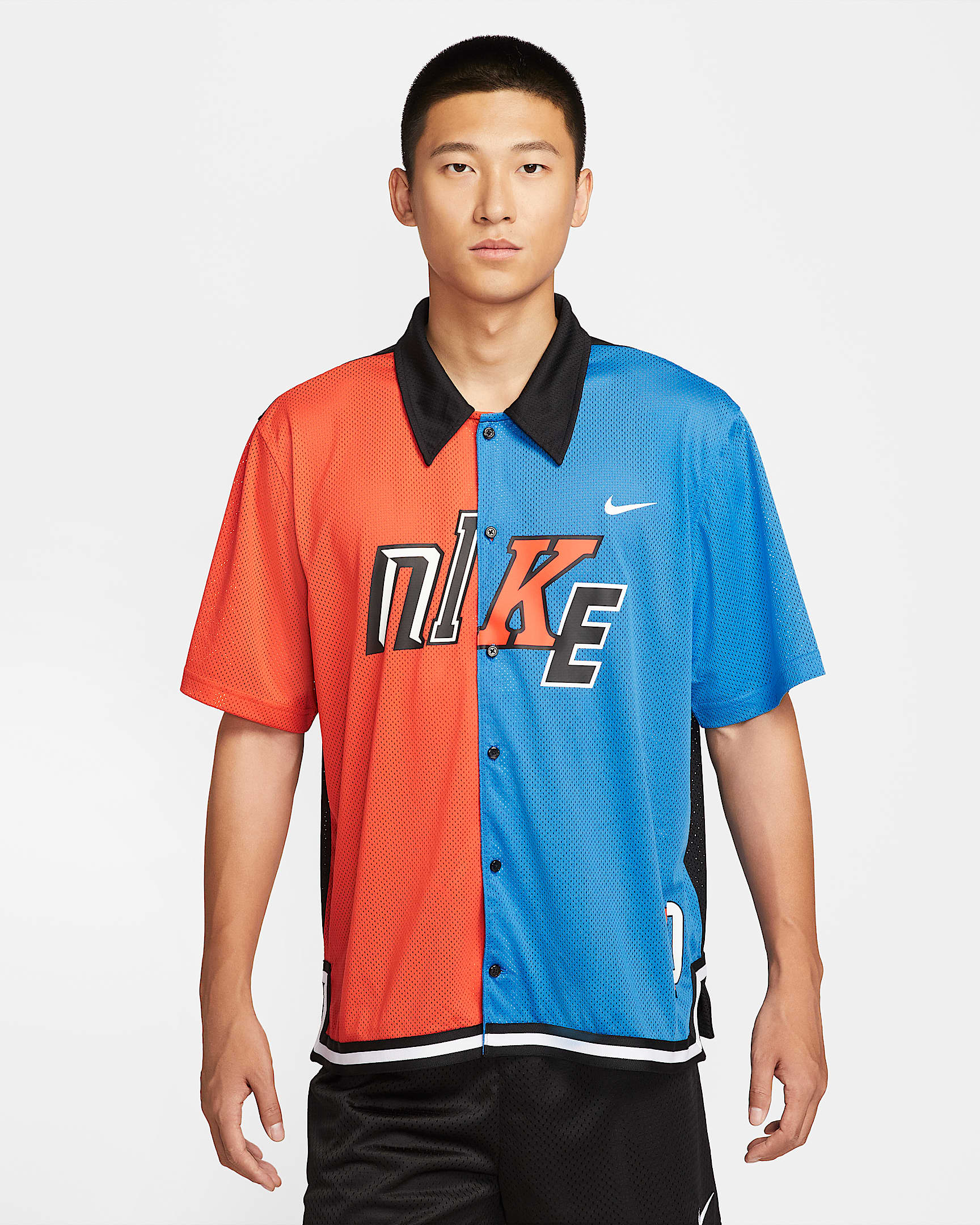 Nike 男子速干短袖篮球上衣 - 黑