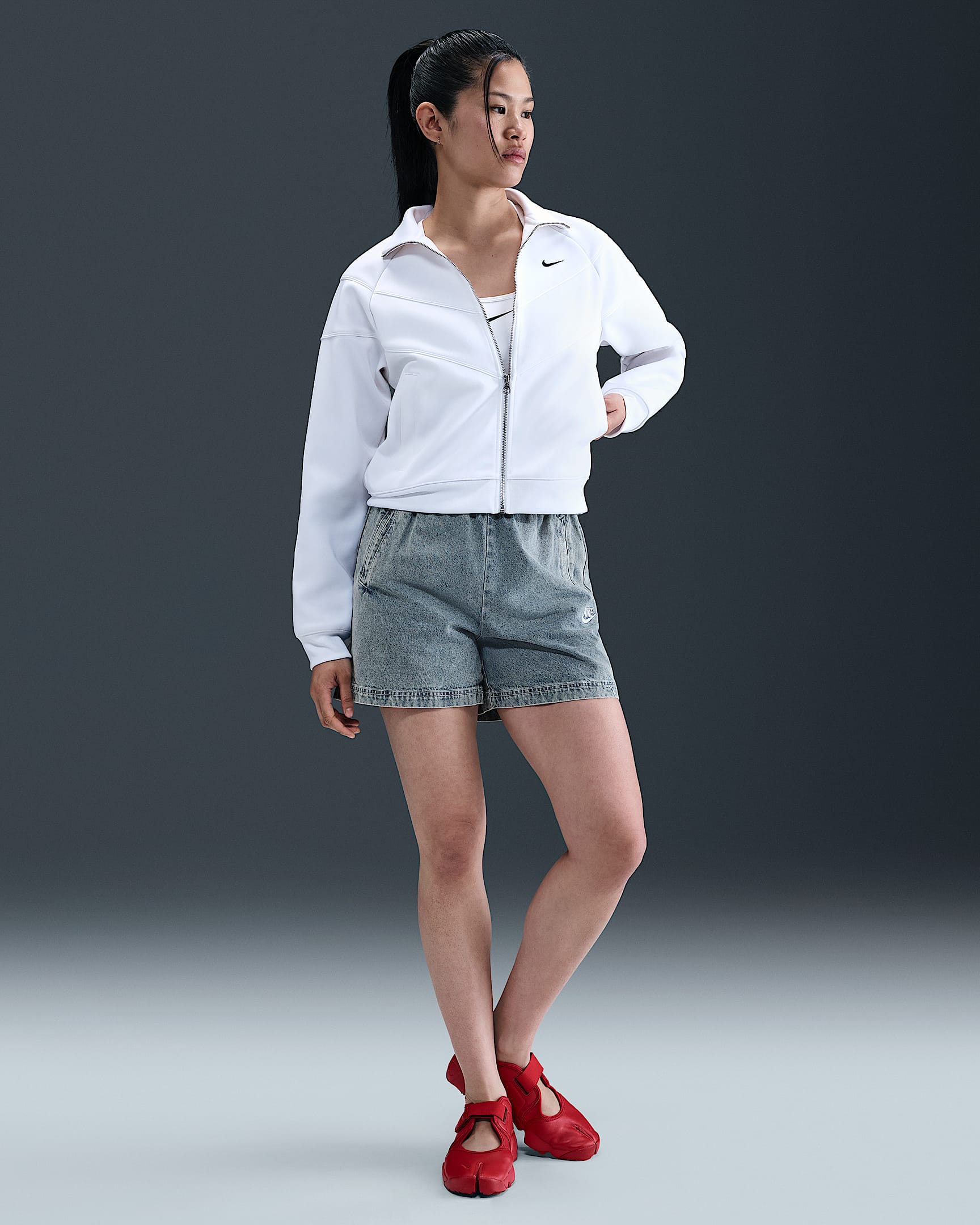 Nike Sportswear 女子牛仔布短裤 - 浅军械蓝