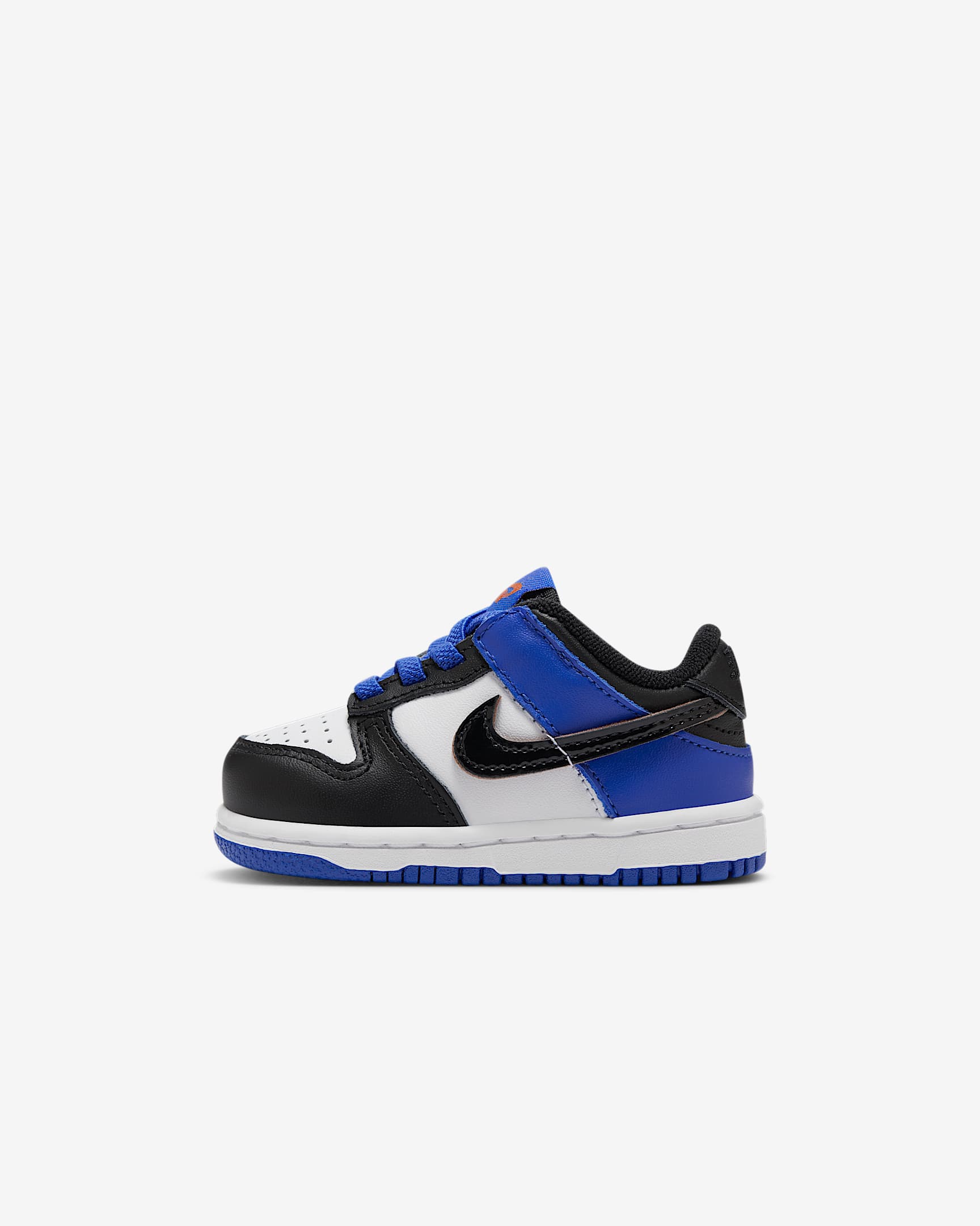 Nike Dunk Low SE 婴童易穿脱运动鞋 - 白色/赛车蓝/土绯红/黑