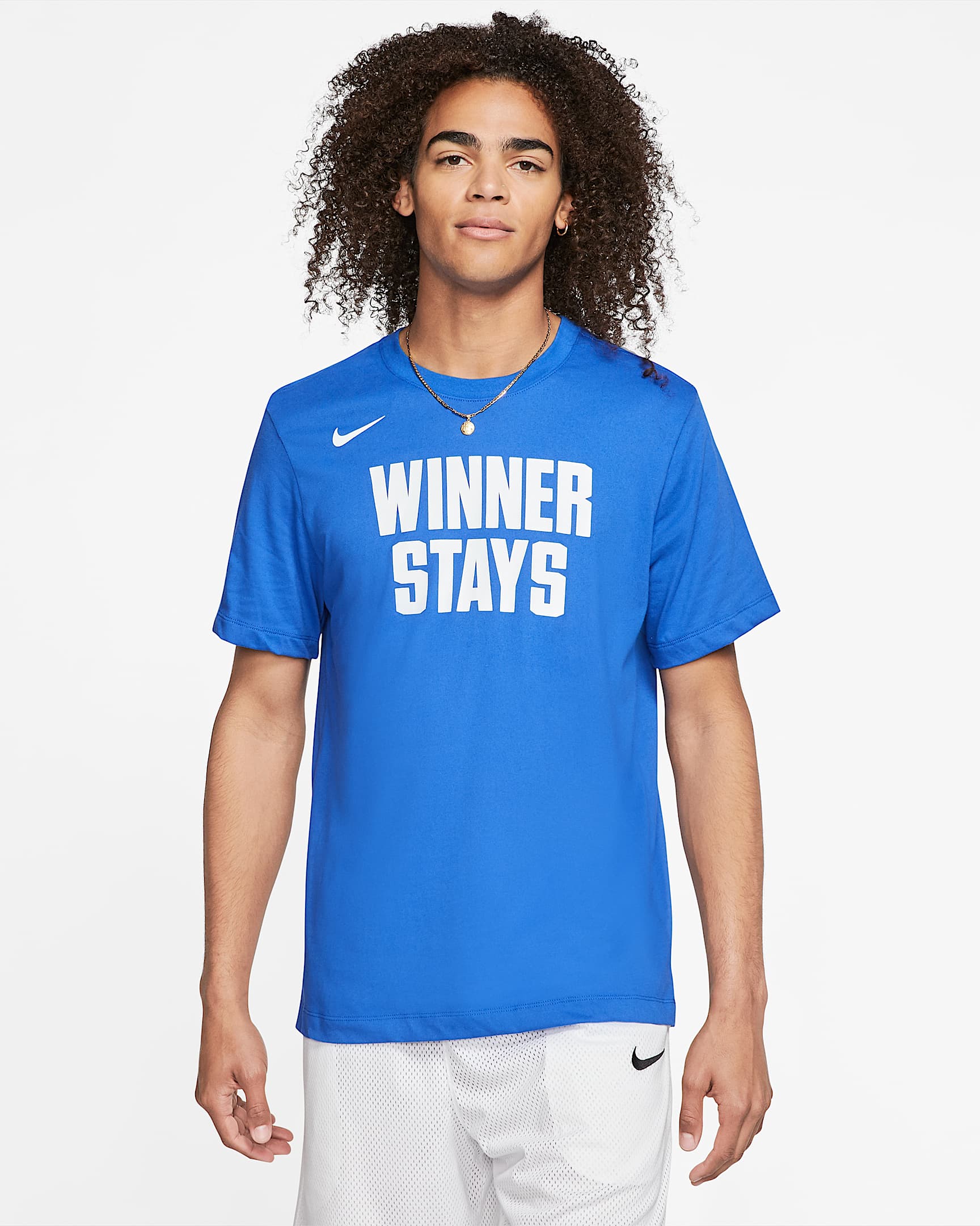 Nike Dri-FIT Winner 男子篮球T恤 - 游戏宝蓝