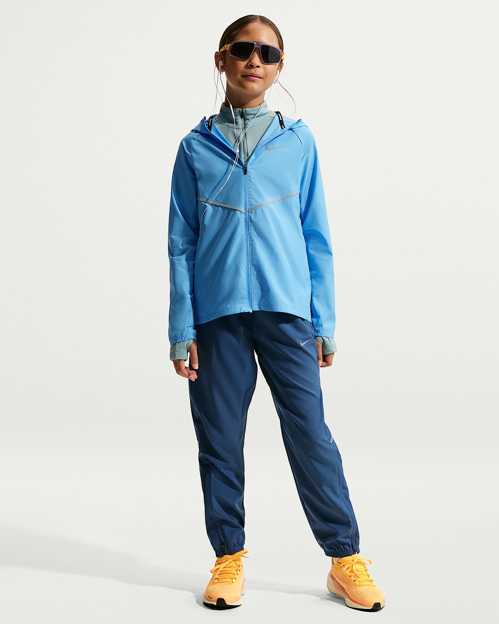 Nike Miler Dri-FIT 大童速干梭织长裤 - 神秘深海蓝