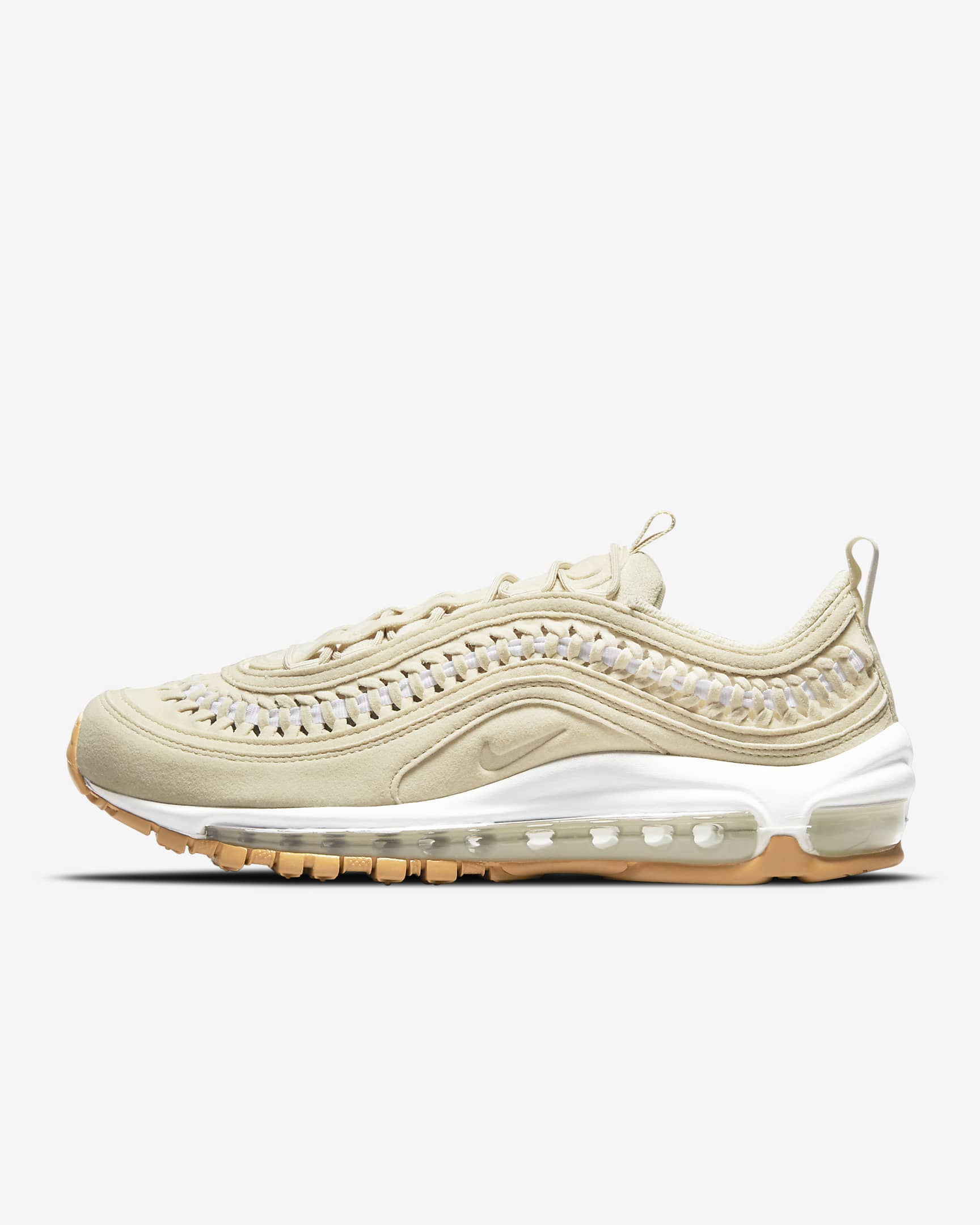 Nike Air Max 97 LX 女子运动鞋 - 化石灰/白色/橡皮黄/化石灰