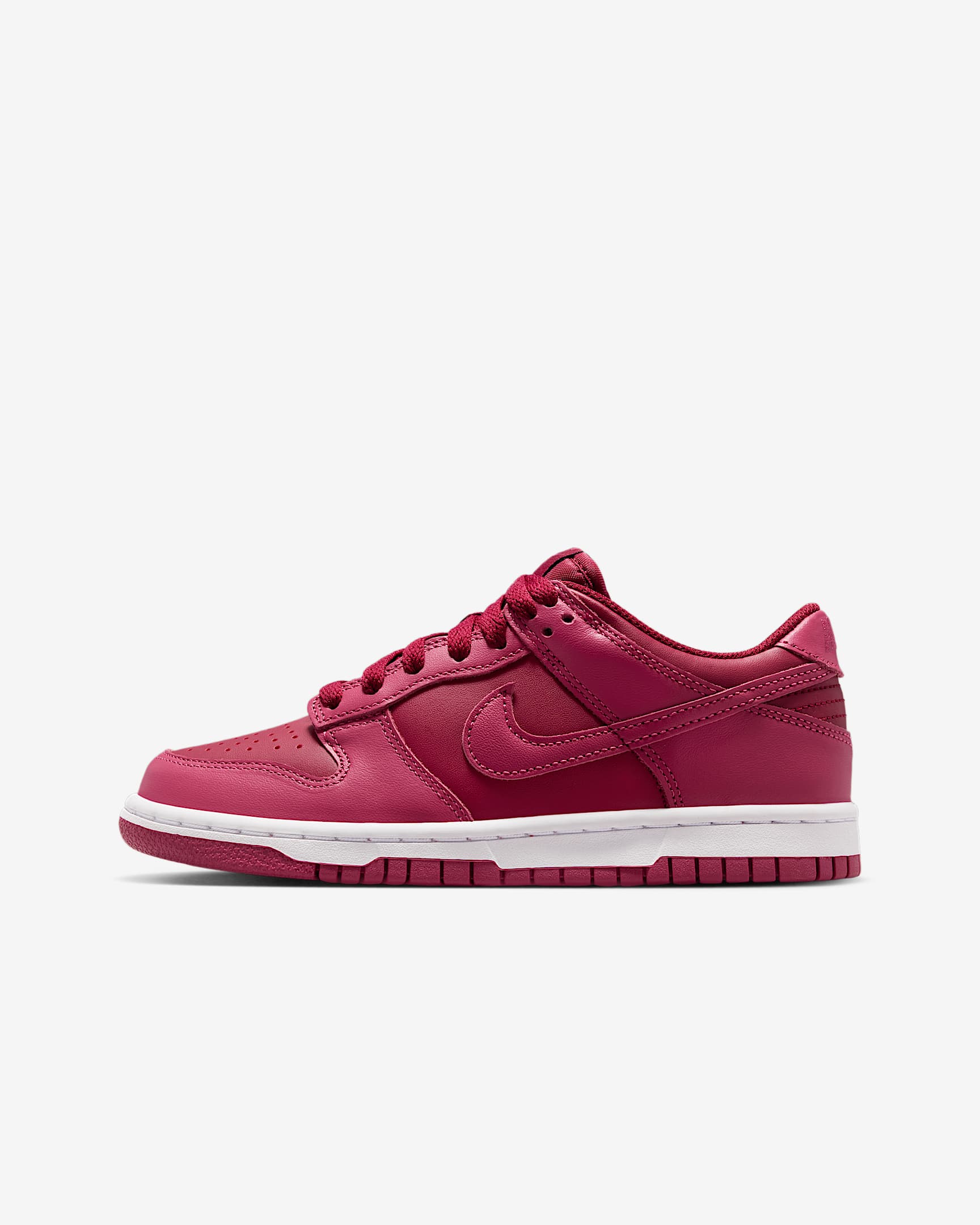 Nike Dunk Low 大童运动鞋 - 队红/甜菜红/白色/甜菜红