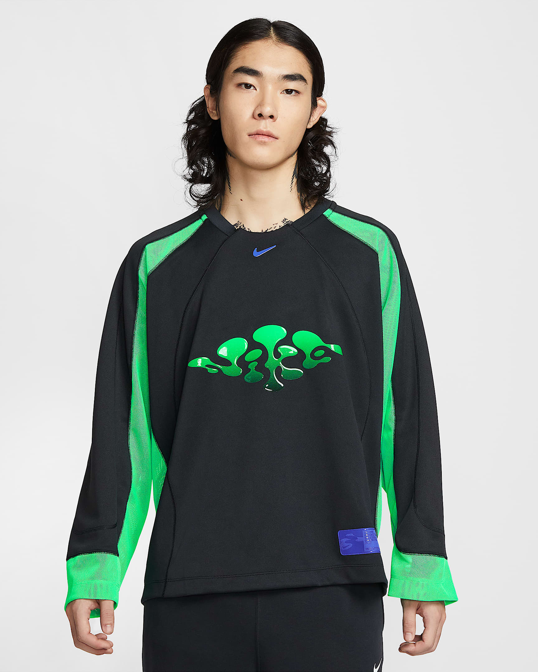 Nike Project F.R.O.G. Jelly 男子长袖针织上衣 - 黑/惊喜绿/皇家蓝/皇家蓝