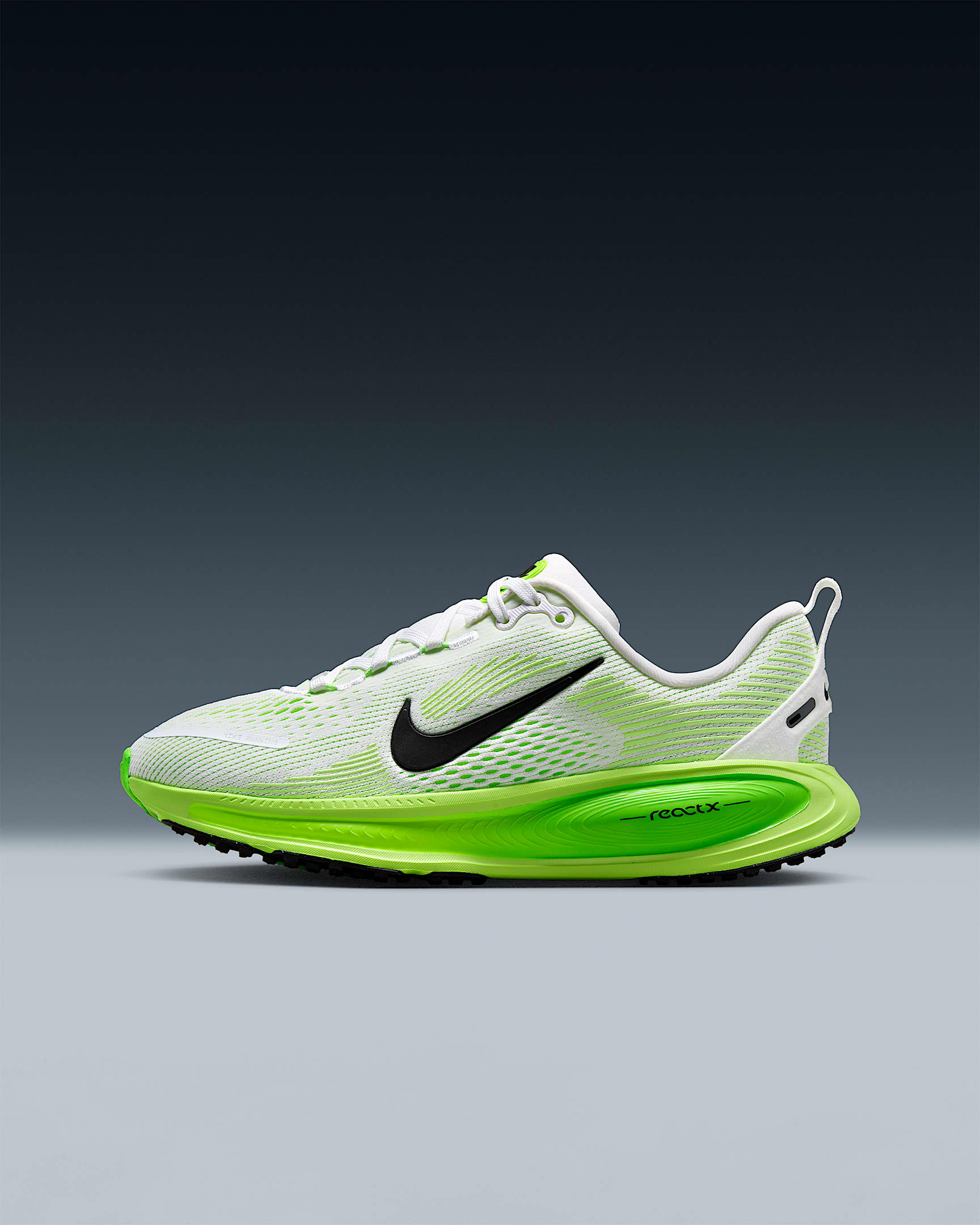Nike Vomero 18 耐克小迈柔大童公路跑步鞋 - 白色/电子绿/荧光黄/黑