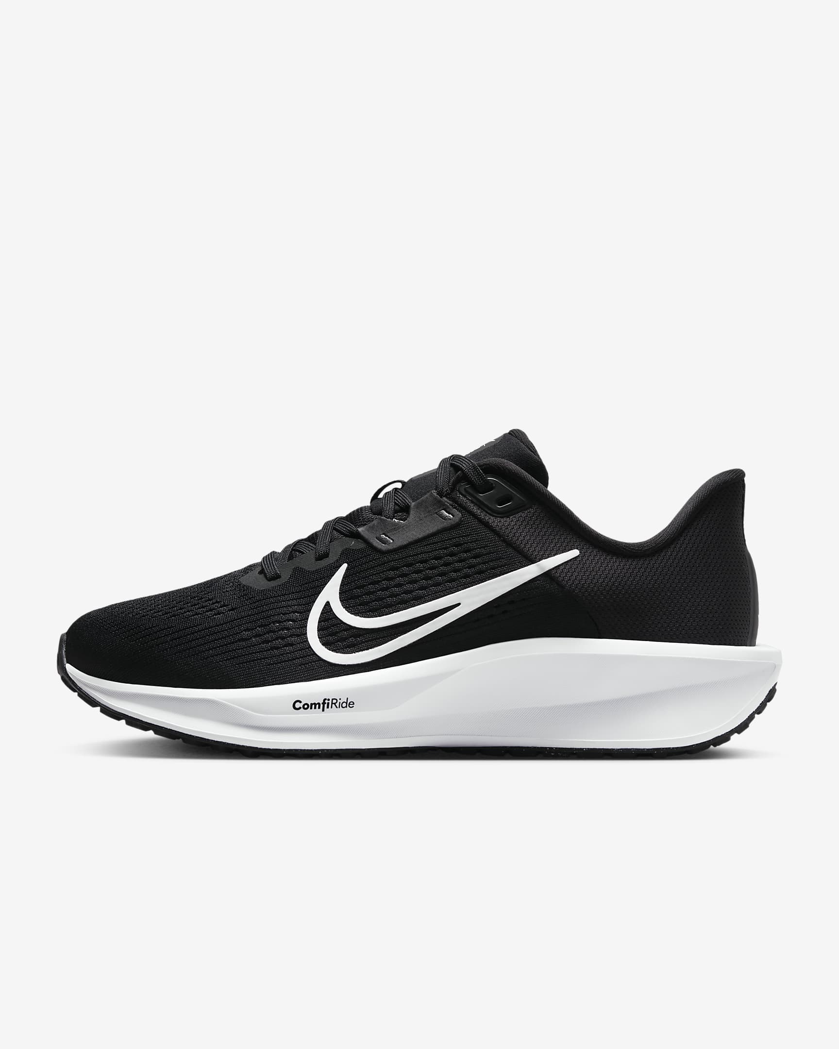 Nike Quest 6 女子柔软回弹公路跑步鞋 - 黑/铁灰/白色