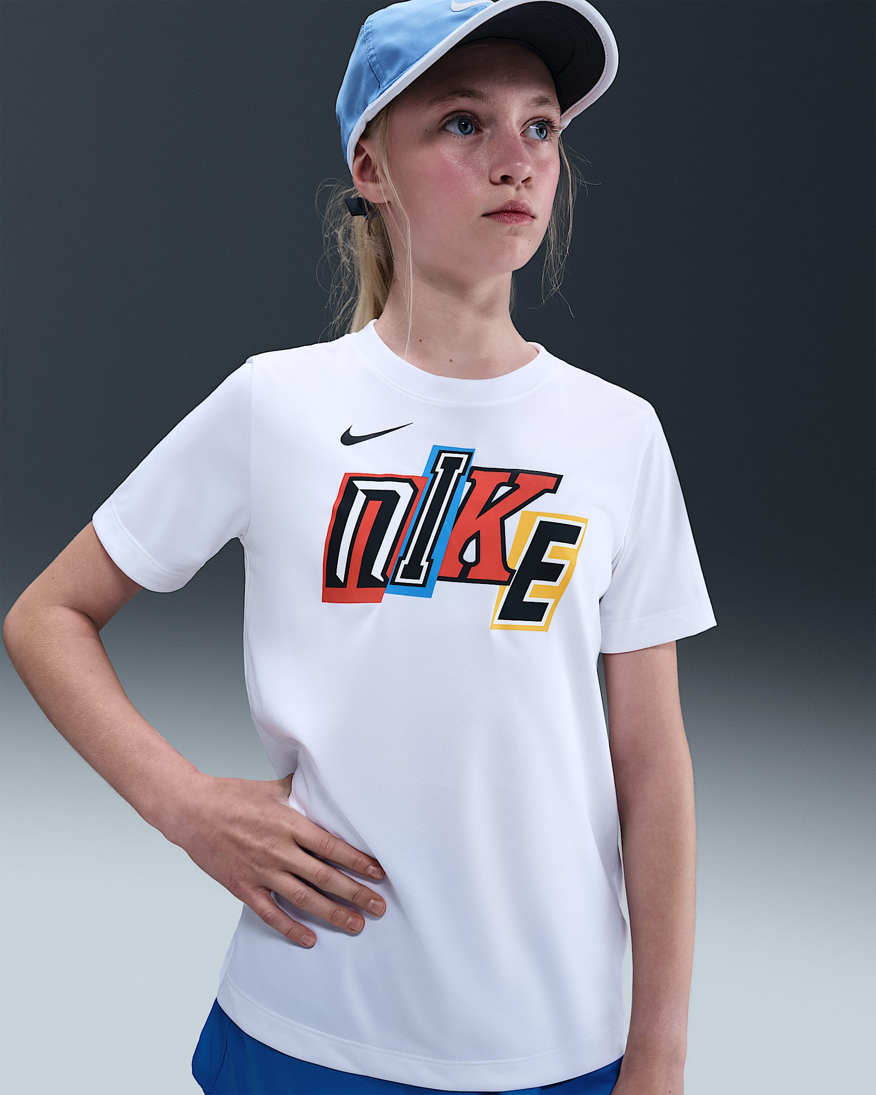 Nike Dri-FIT 大童速干训练T恤 - 白色