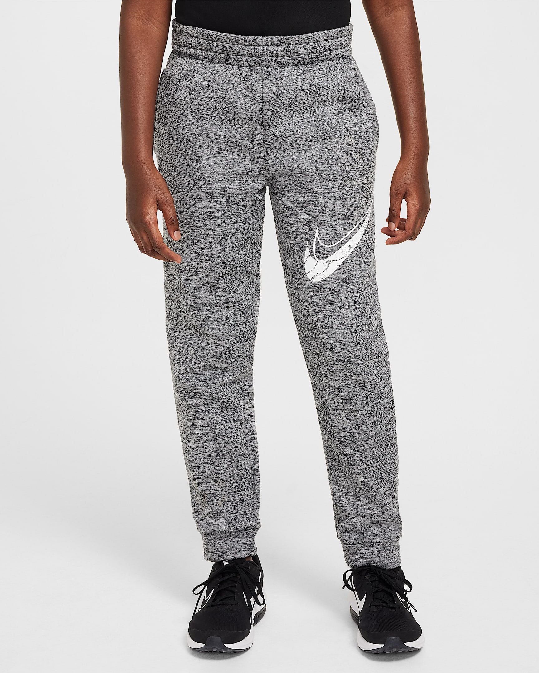 Nike Multi Therma-FIT 大童加绒长裤 - 暗灰/调色/尘光子色/白色