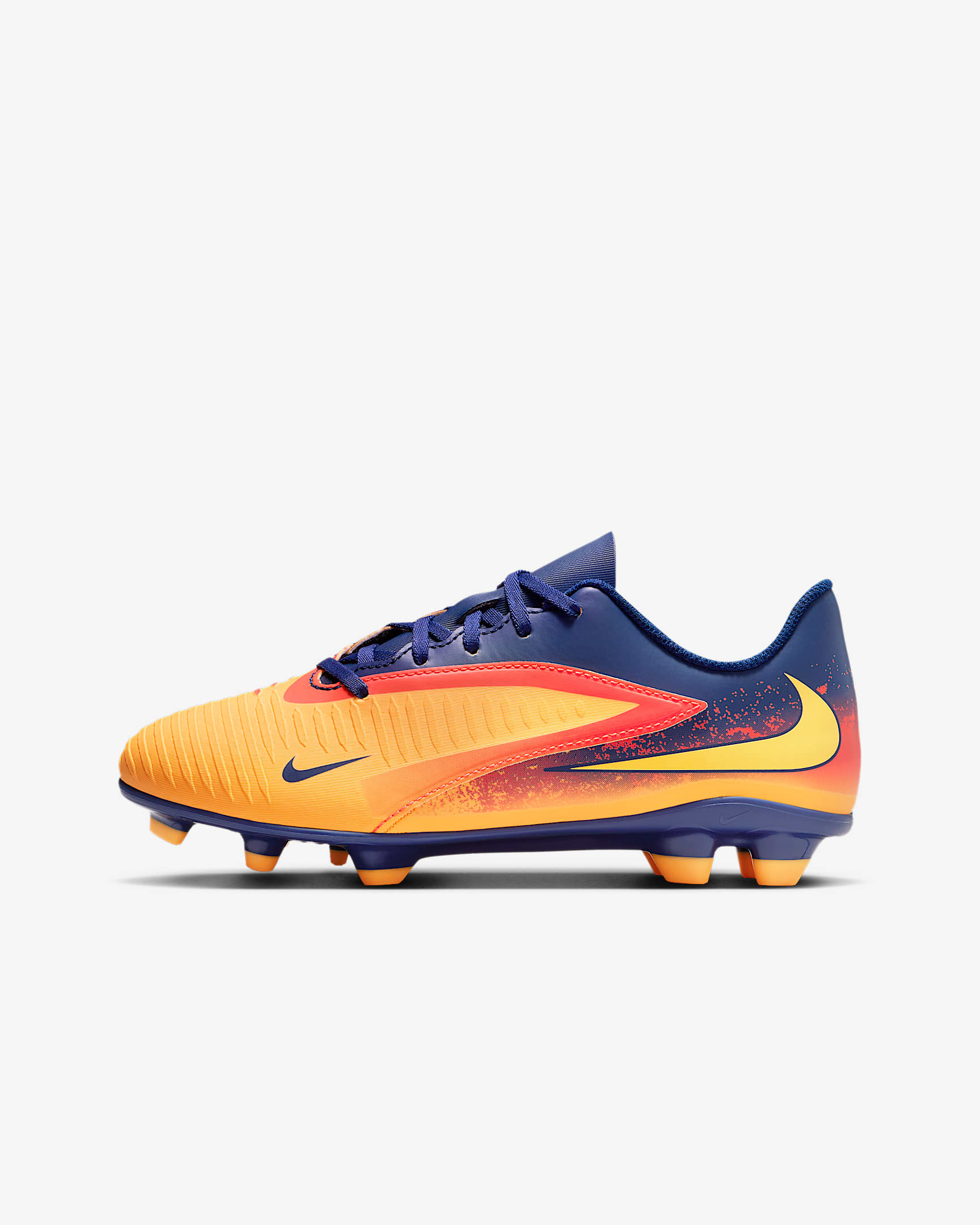 Nike Jr. Phantom 6 Low Club "Erling Haaland" 耐克暗煞系列哈兰德大童 MG 多种场地低帮足球鞋 - 激光橙/空间蓝/亮眼柠檬黄