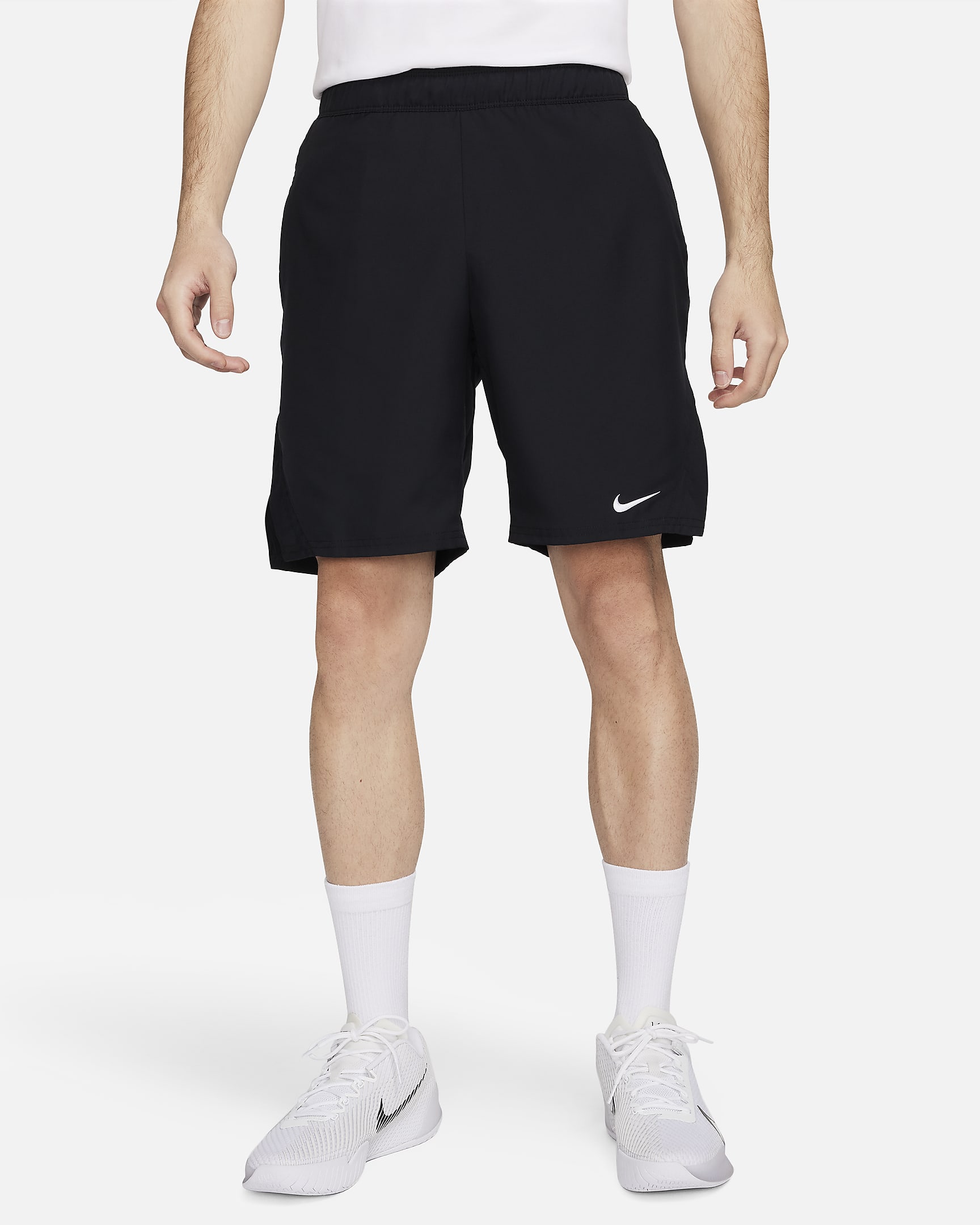 NikeCourt Victory 耐克网球运动员同款 Dri-FIT 男子透气速干网球短裤 - 黑/白色