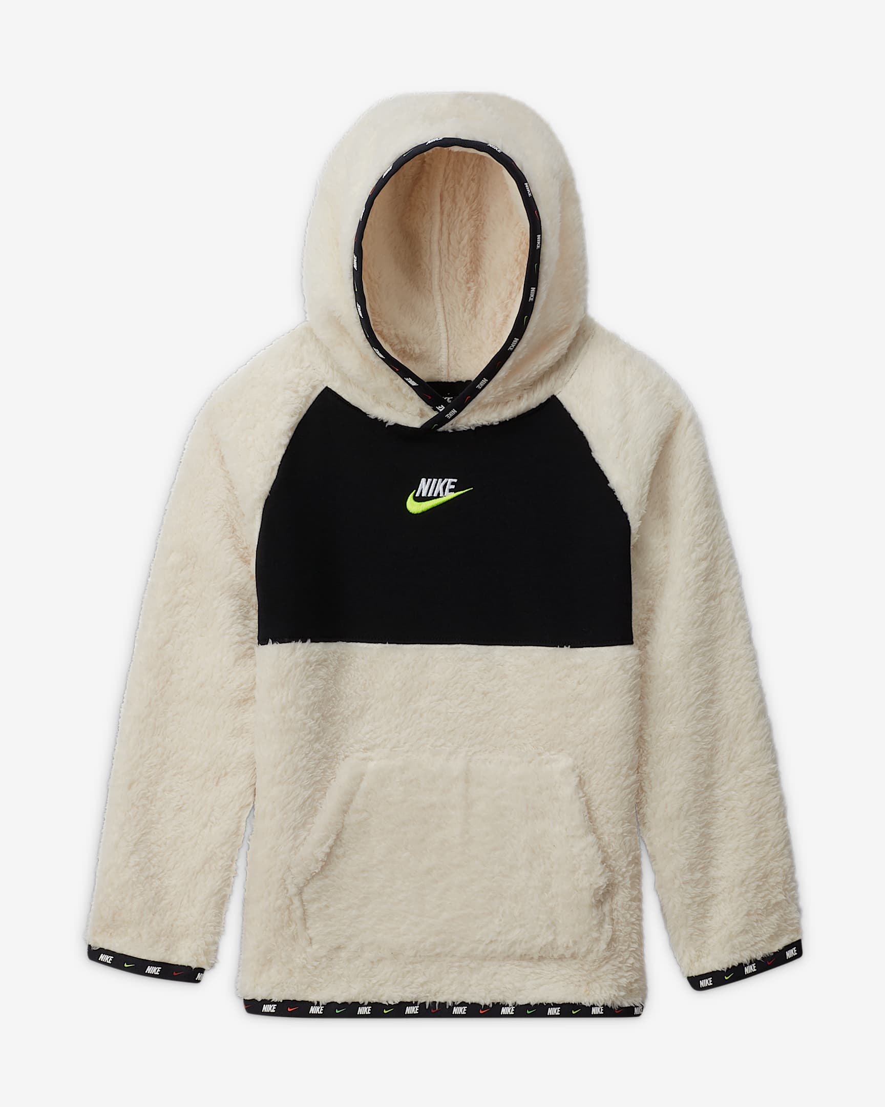 Nike 幼童套头连帽衫 - 帆白