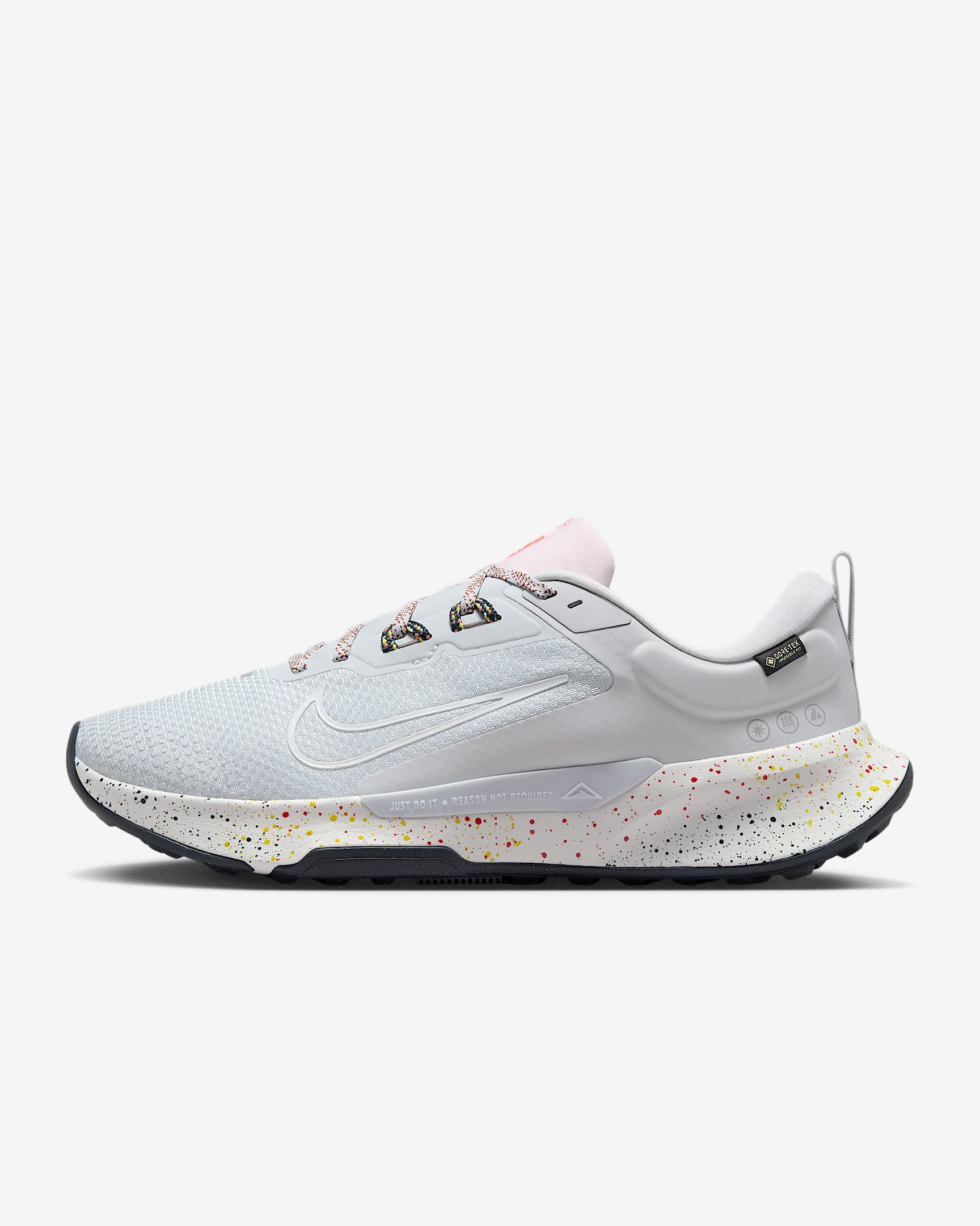 Nike Juniper Trail 2 GORE-TEX 男子户外防水越野跑步鞋 - 白金色/神秘焰火色/泡沫粉/白色