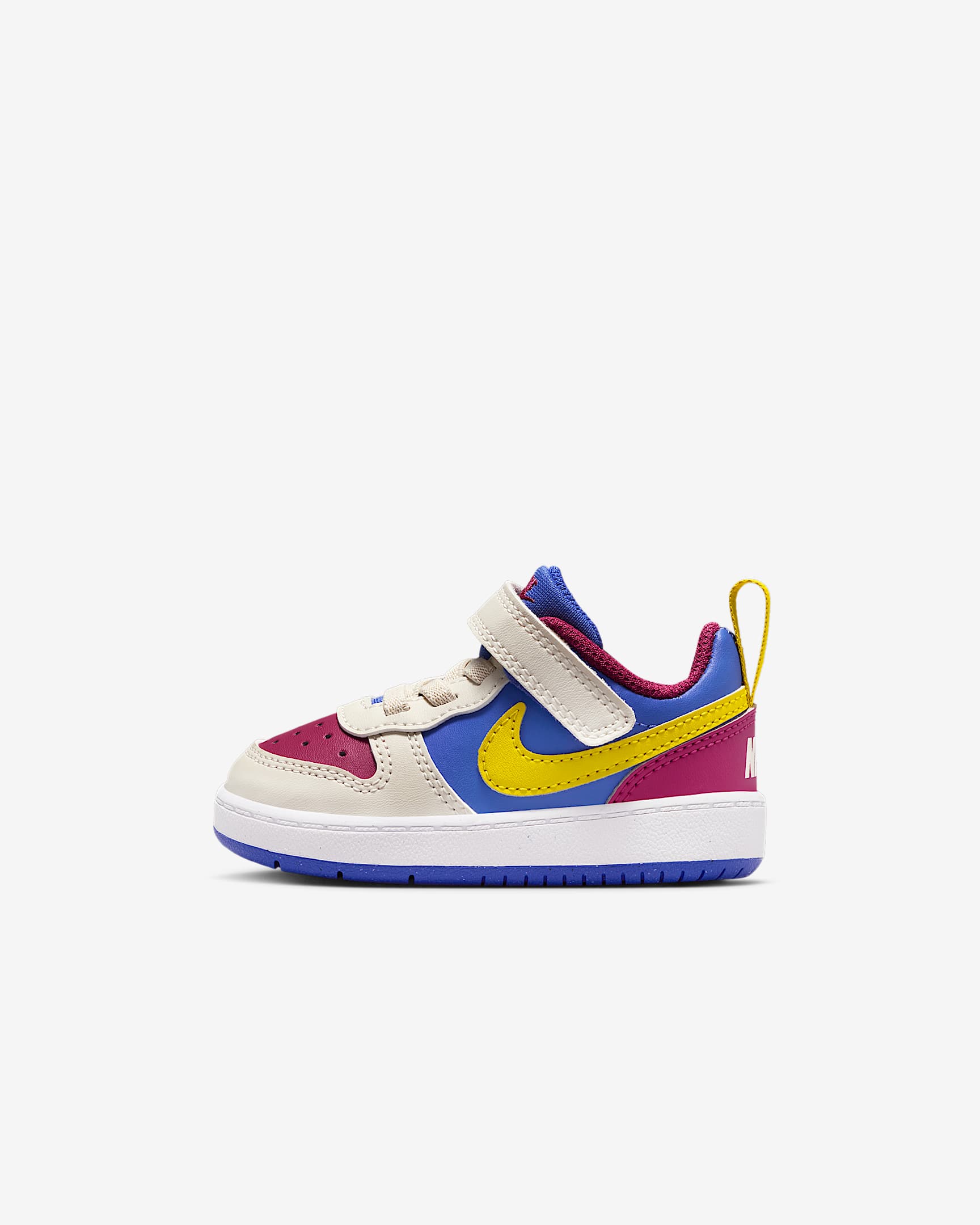 Nike Court Borough Low Recraft 耐克酷菠萝婴童运动鞋 - 甜菜红/珍珠灰/彗星蓝/亮黄