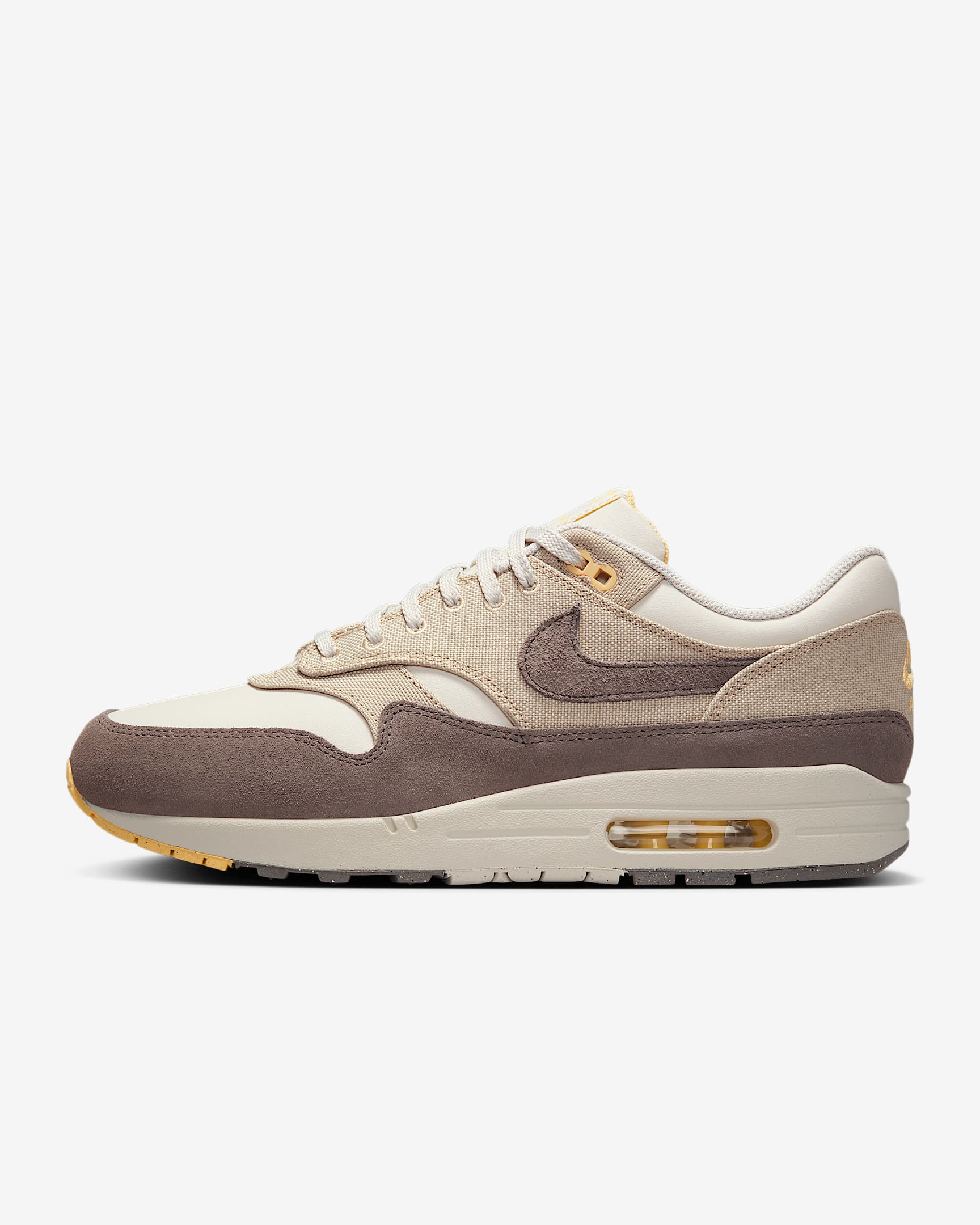 Nike Air Max 1 Premium 男子运动鞋 - 浅骨色/麂皮黄/沙漠卡其/洞穴石色