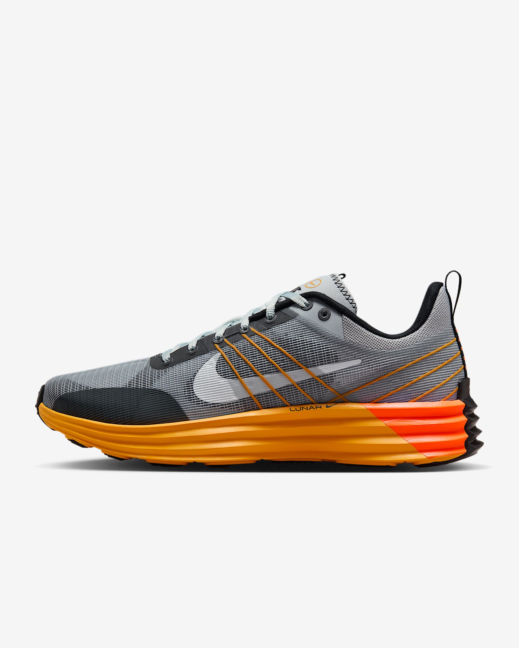 Nike Lunar Roam 男子运动鞋 - 狼灰/白金色/荷兰橙/白色
