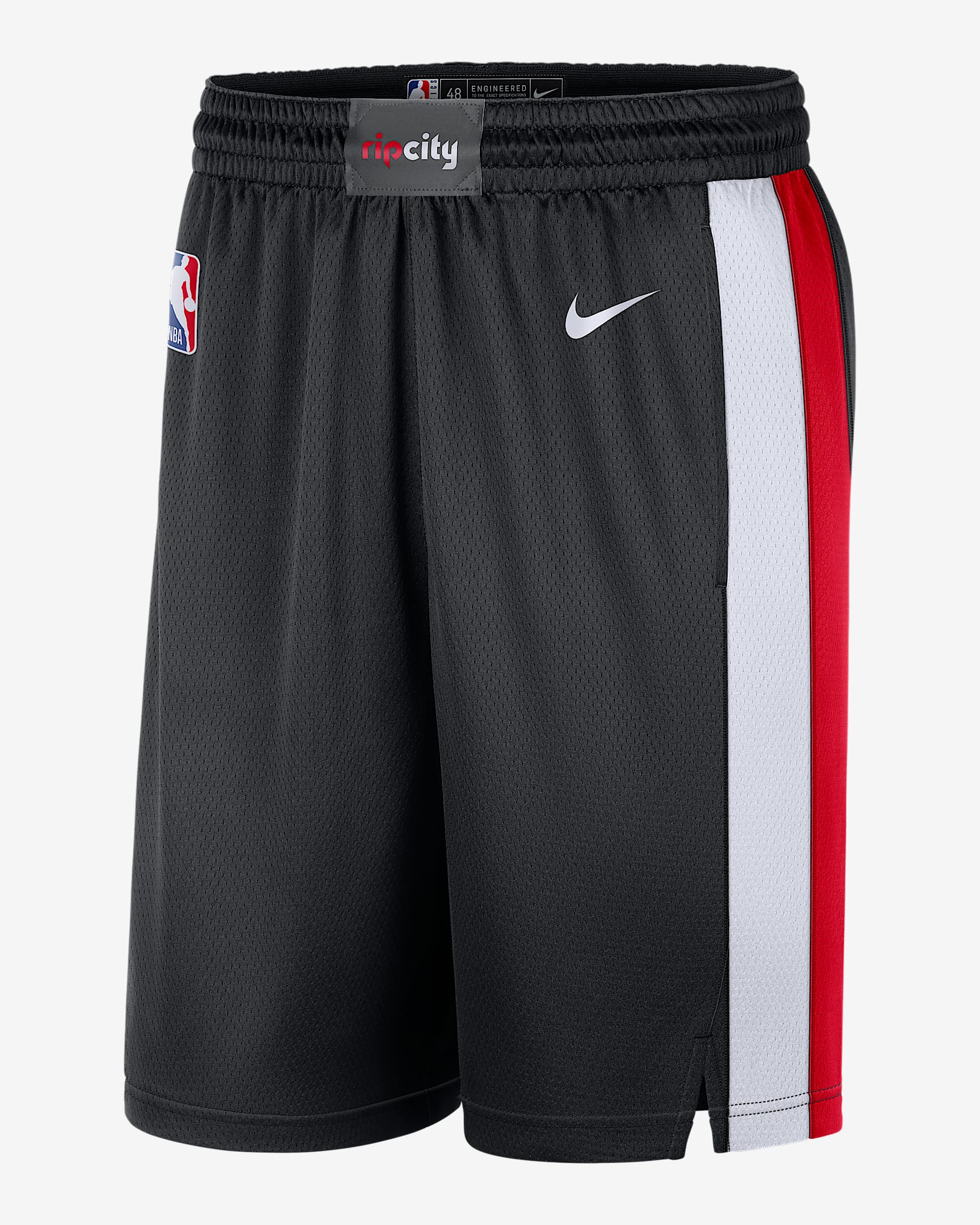 2025/26 赛季波特兰开拓者队 Icon Edition Nike Dri-FIT NBA Swingman 男子速干短裤 - 黑/白色