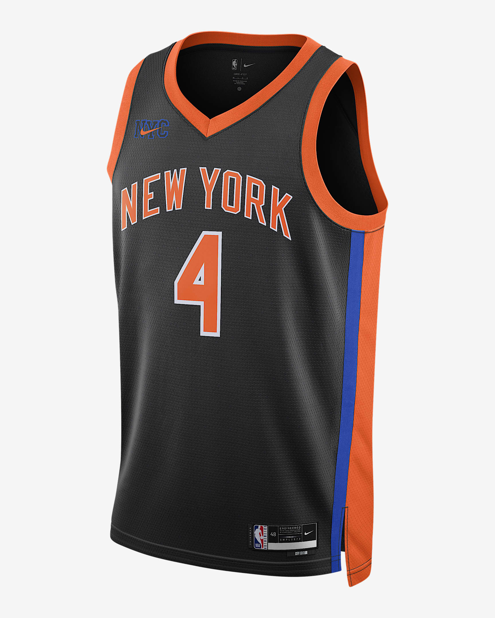纽约尼克斯队 (Derrick Rose) City Edition Nike Dri-FIT NBA Swingman Jersey 男子速干球衣 - 黑