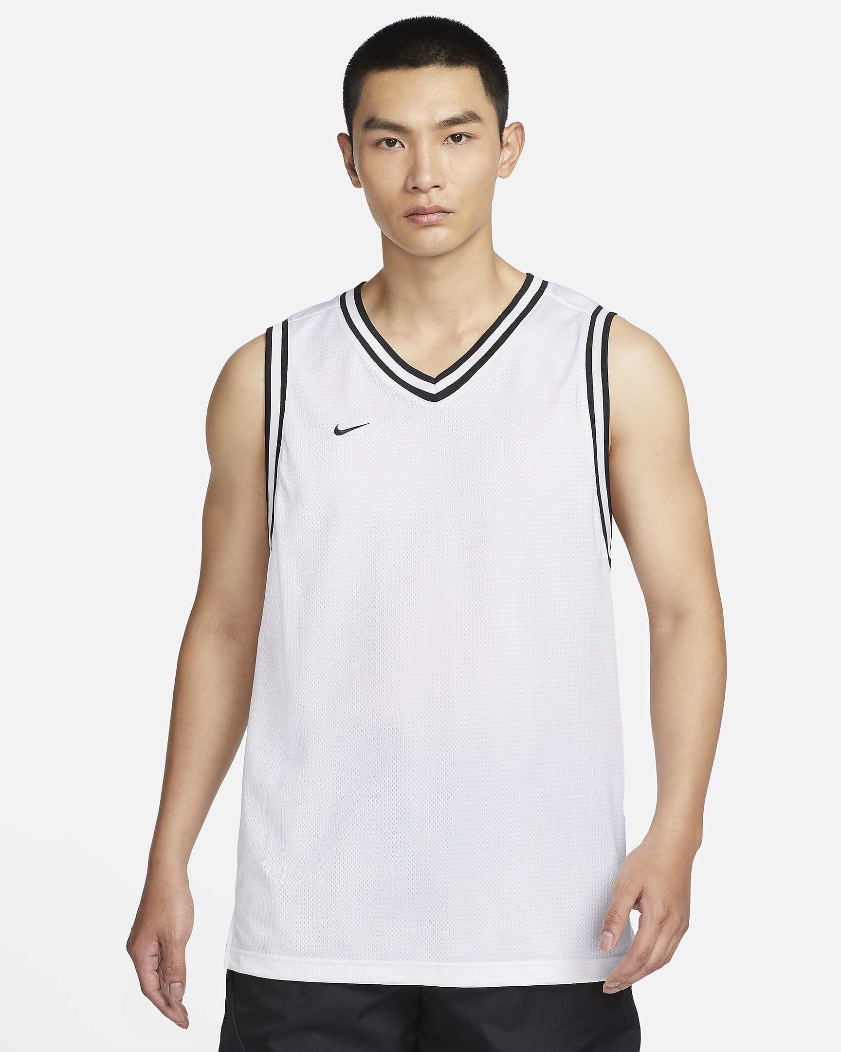 Nike DNA Dri-FIT 男子速干篮球球衣 - 白色/黑