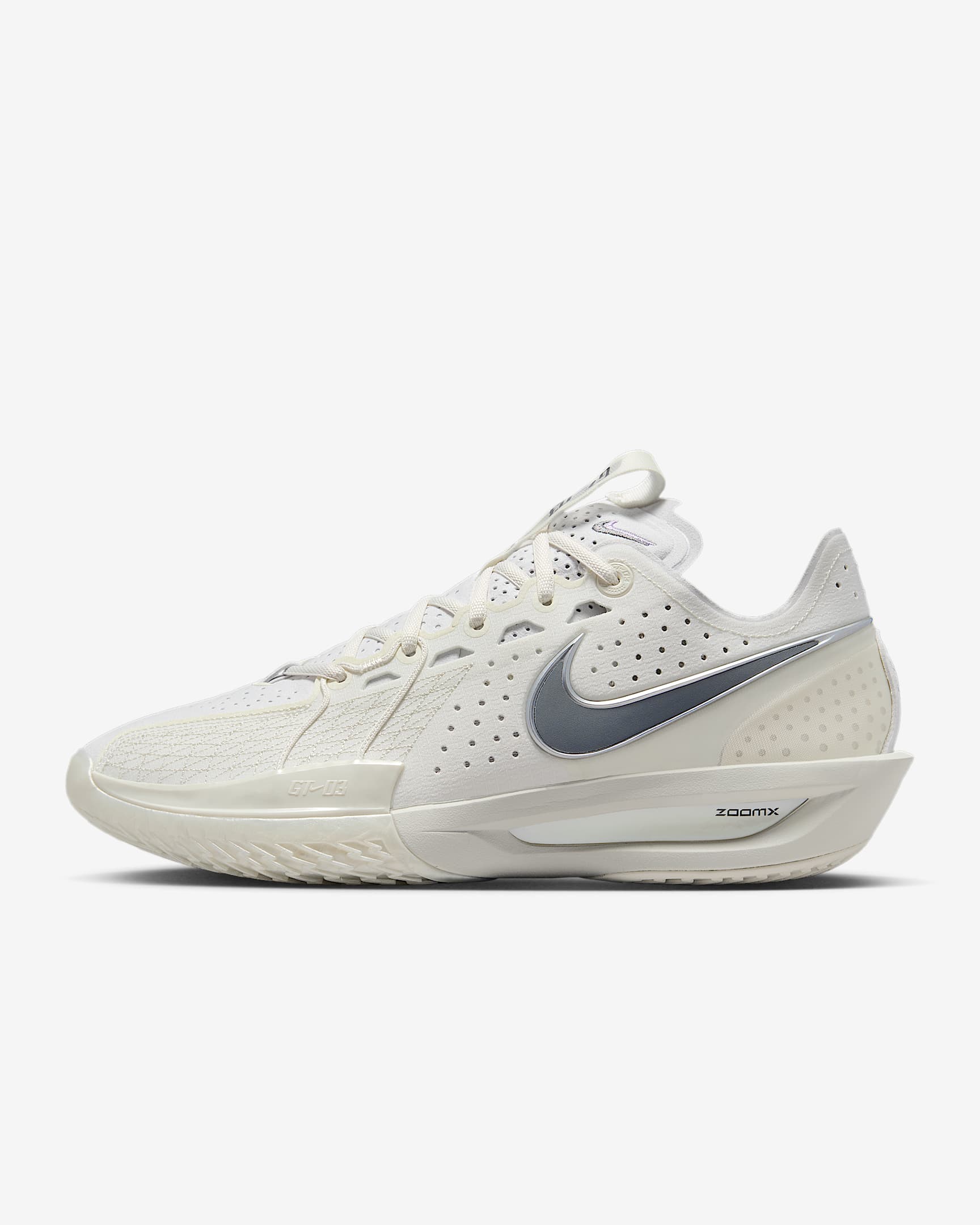 Nike G.T. Cut 3 EP 男/女 ZOOMX 实战篮球鞋 - 帆白/浅骨色/金属银/烟灰