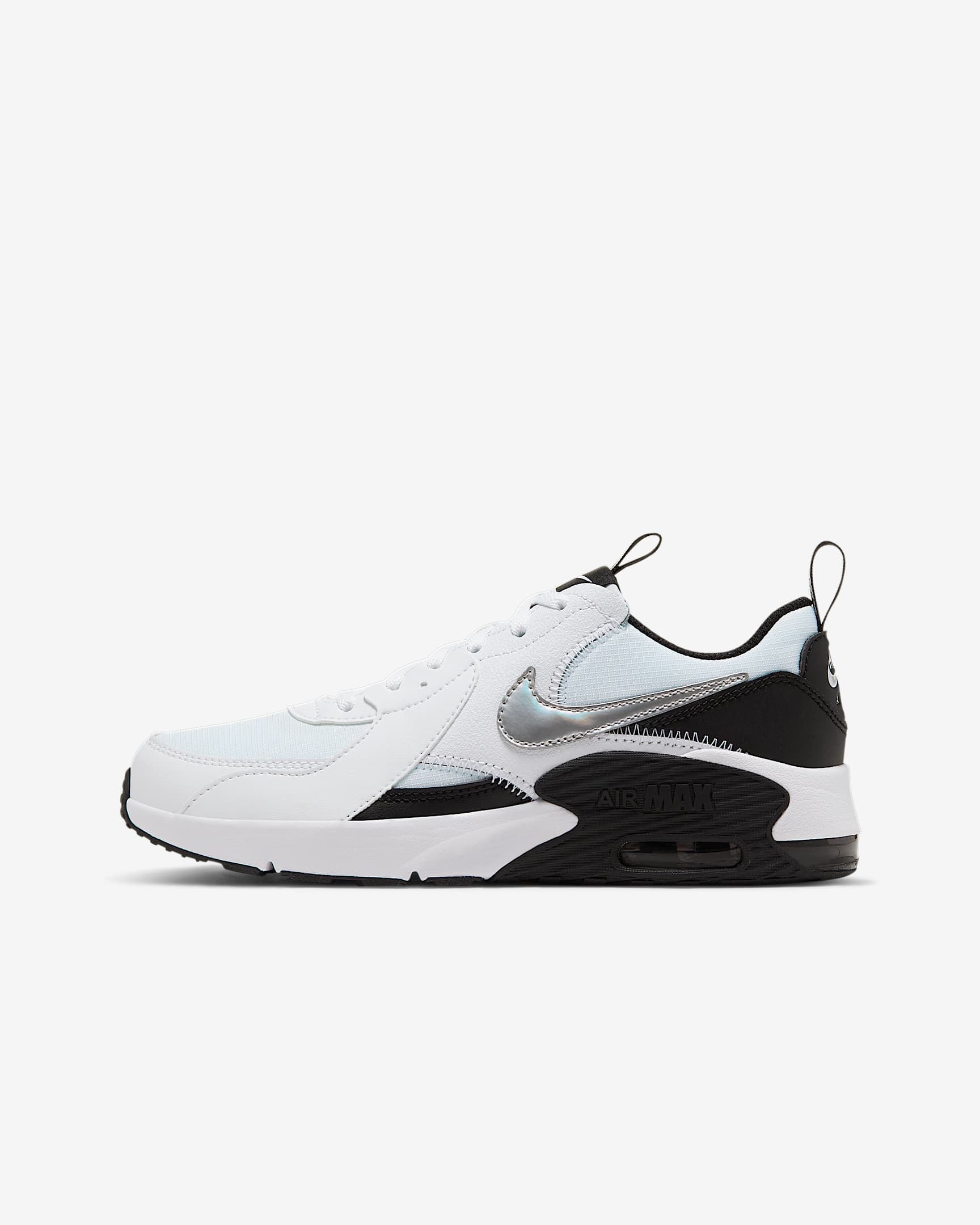 Nike Air Max Excee SE (GS) 大童运动童鞋 - 白色/黑/金属银