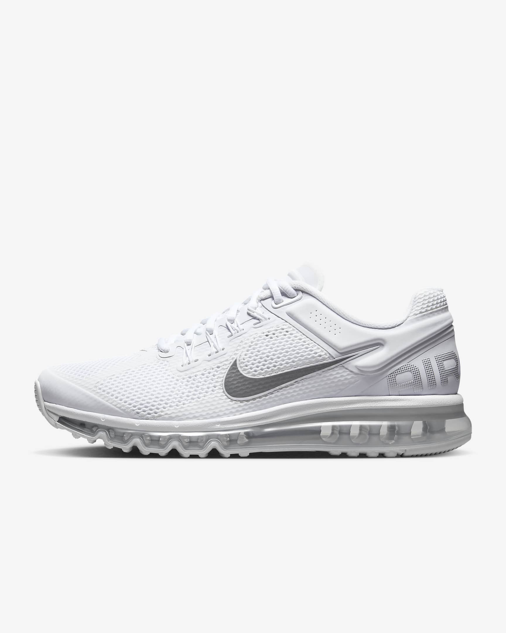 Nike Air Max 2013 男子运动鞋 - 白色/黑/金属银