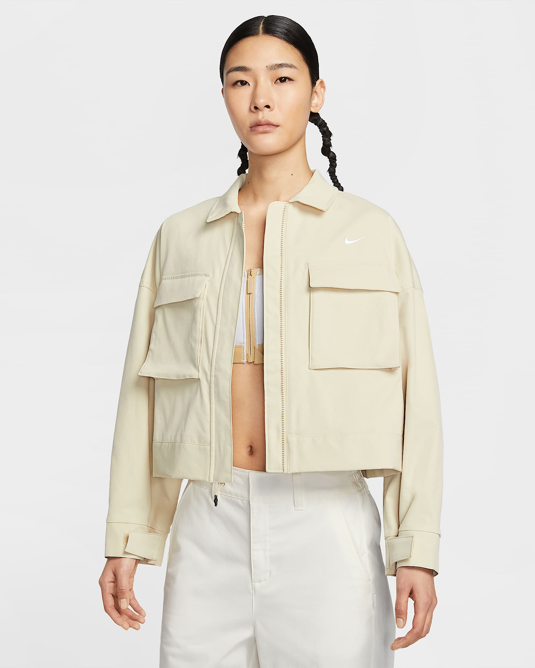 Nike Sportswear 夏日轻醒系列女子梭织夹克 - 浅卡其
