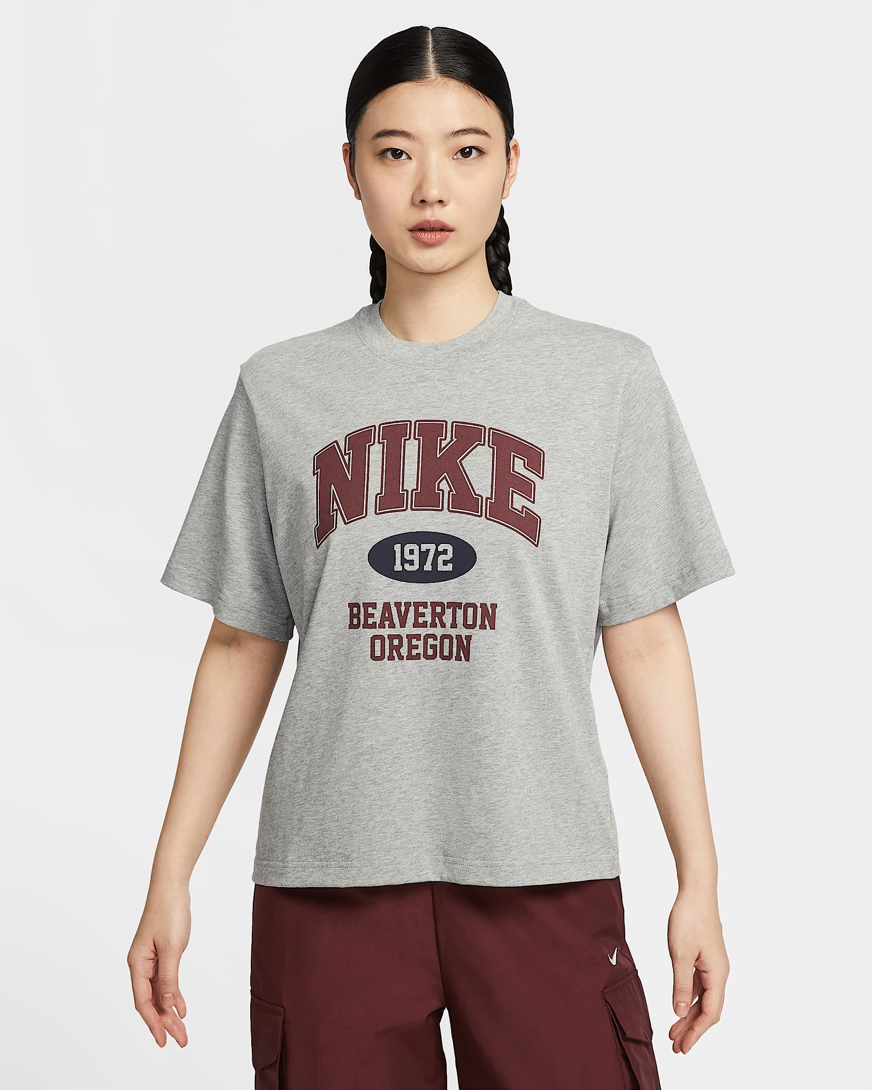 Nike Sportswear 女子宽松复古T恤 - 调色暗灰