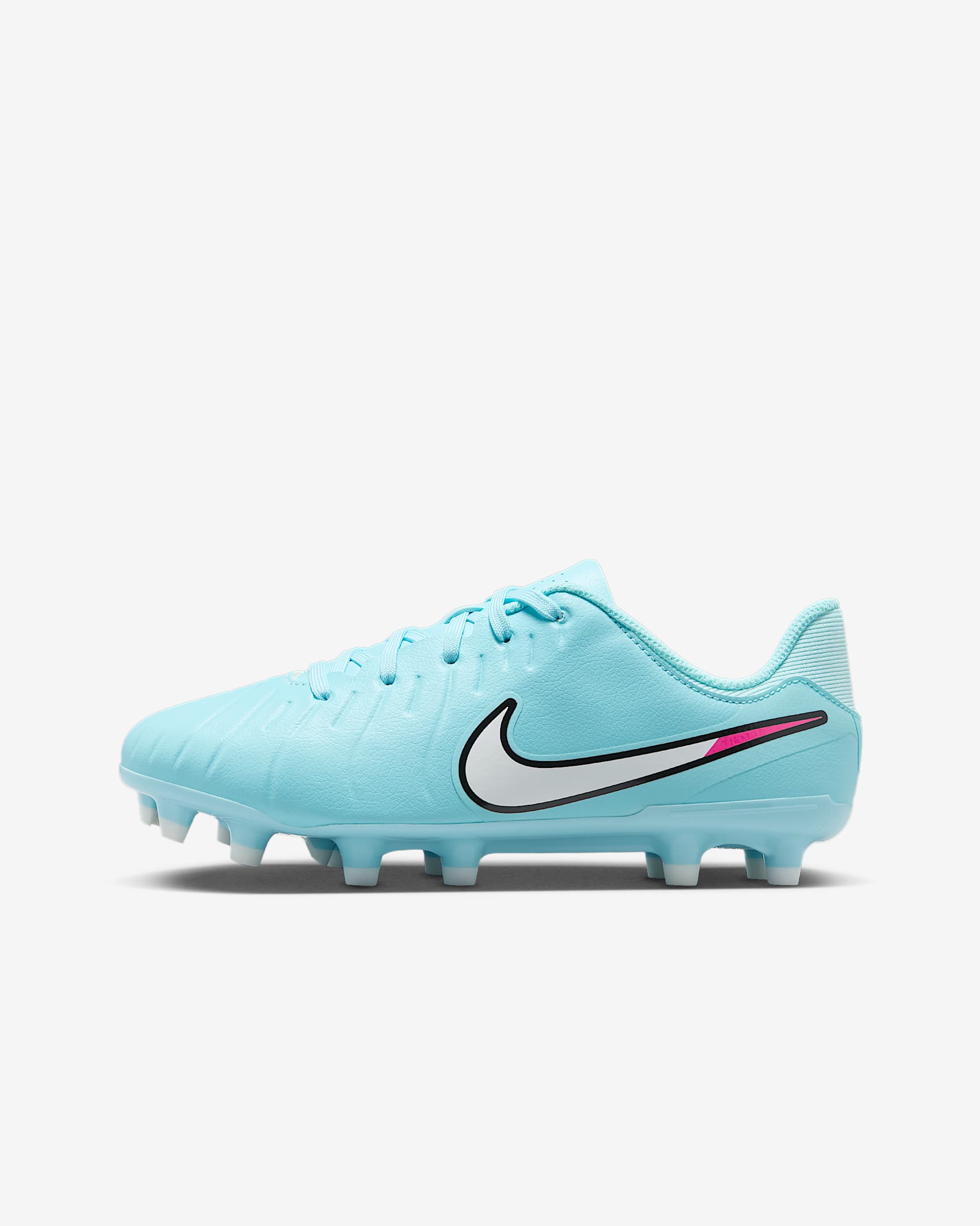 Nike Jr. Tiempo Legend 10 Academy 耐克传奇系列大童多种场地低帮足球鞋 - 粉蓝/白色