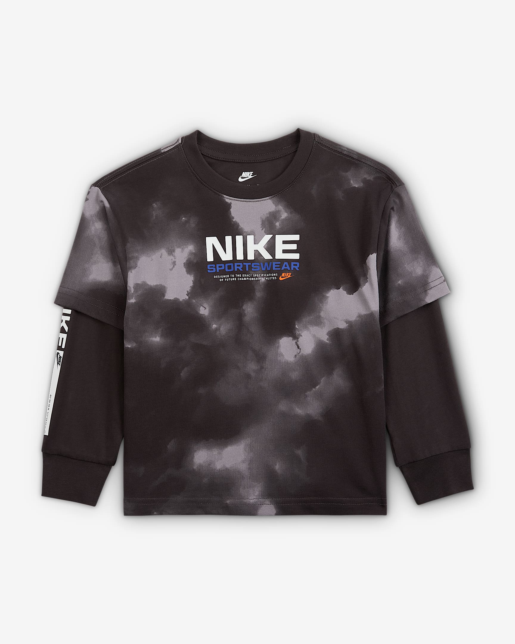 Nike Sportswear Futura 幼童印花上衣 - 暗烟灰