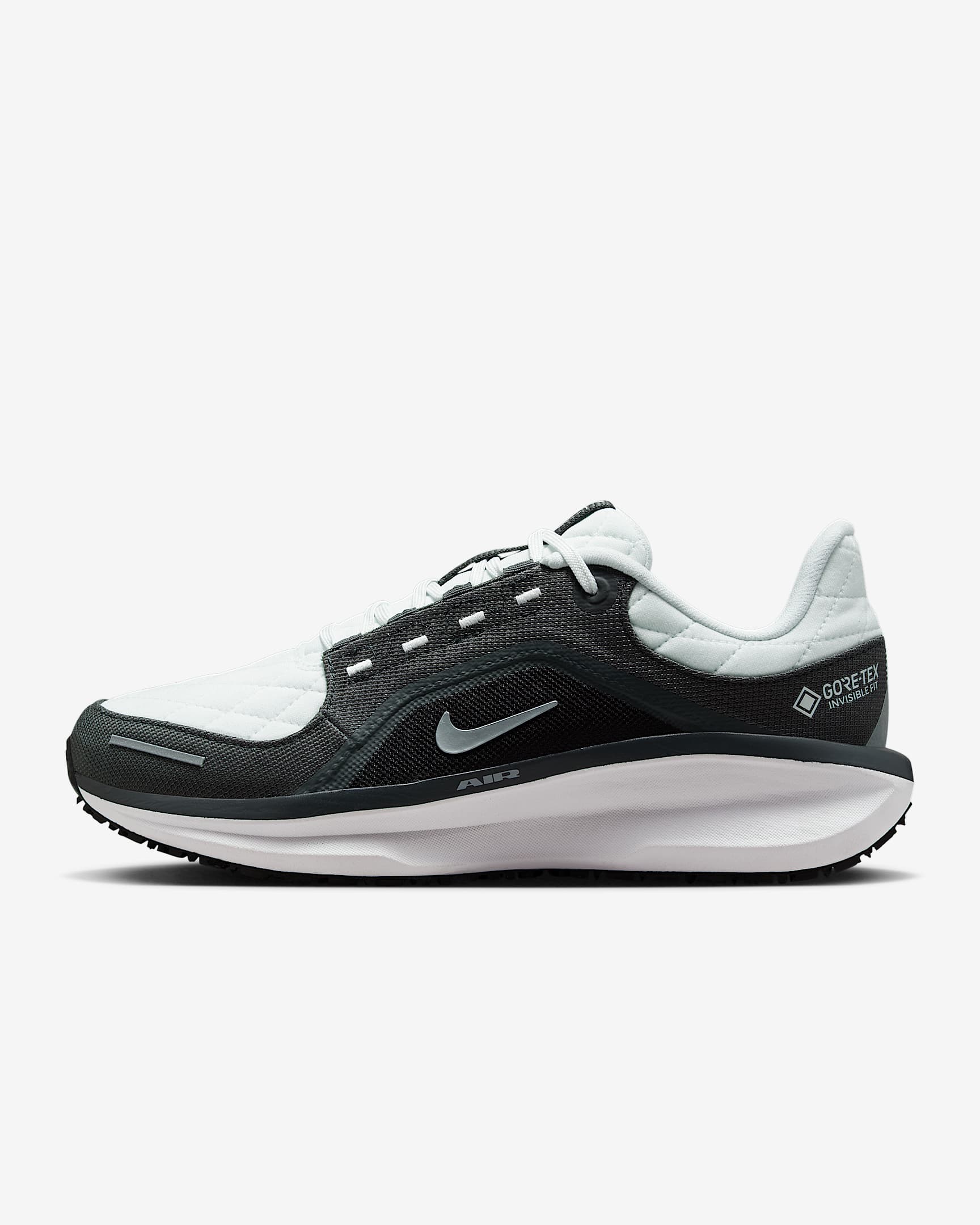 Nike Winflo 11 GORE-TEX 女子防水公路跑步鞋 - 煤黑/黑/尘光子色/金属银
