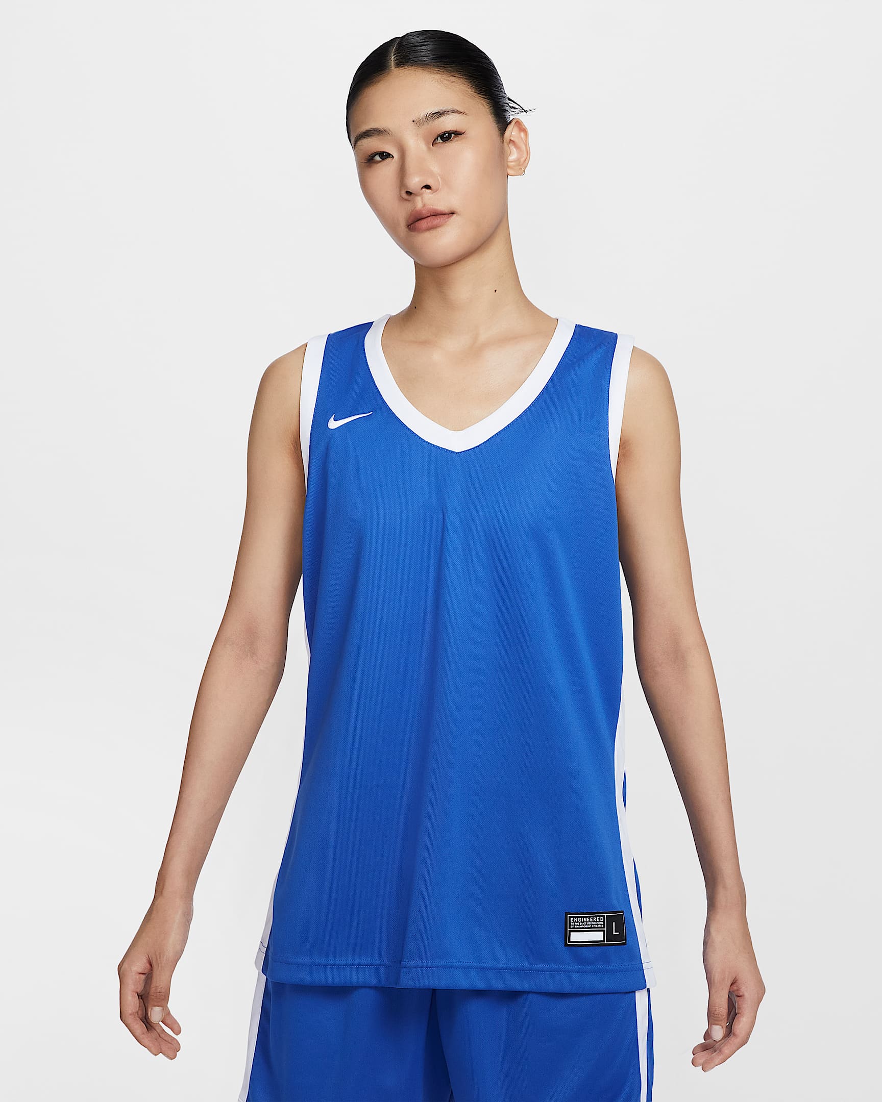 Nike Dri-FIT Stock Elite 2 女子速干球衣 - 宝蓝/白色/白色