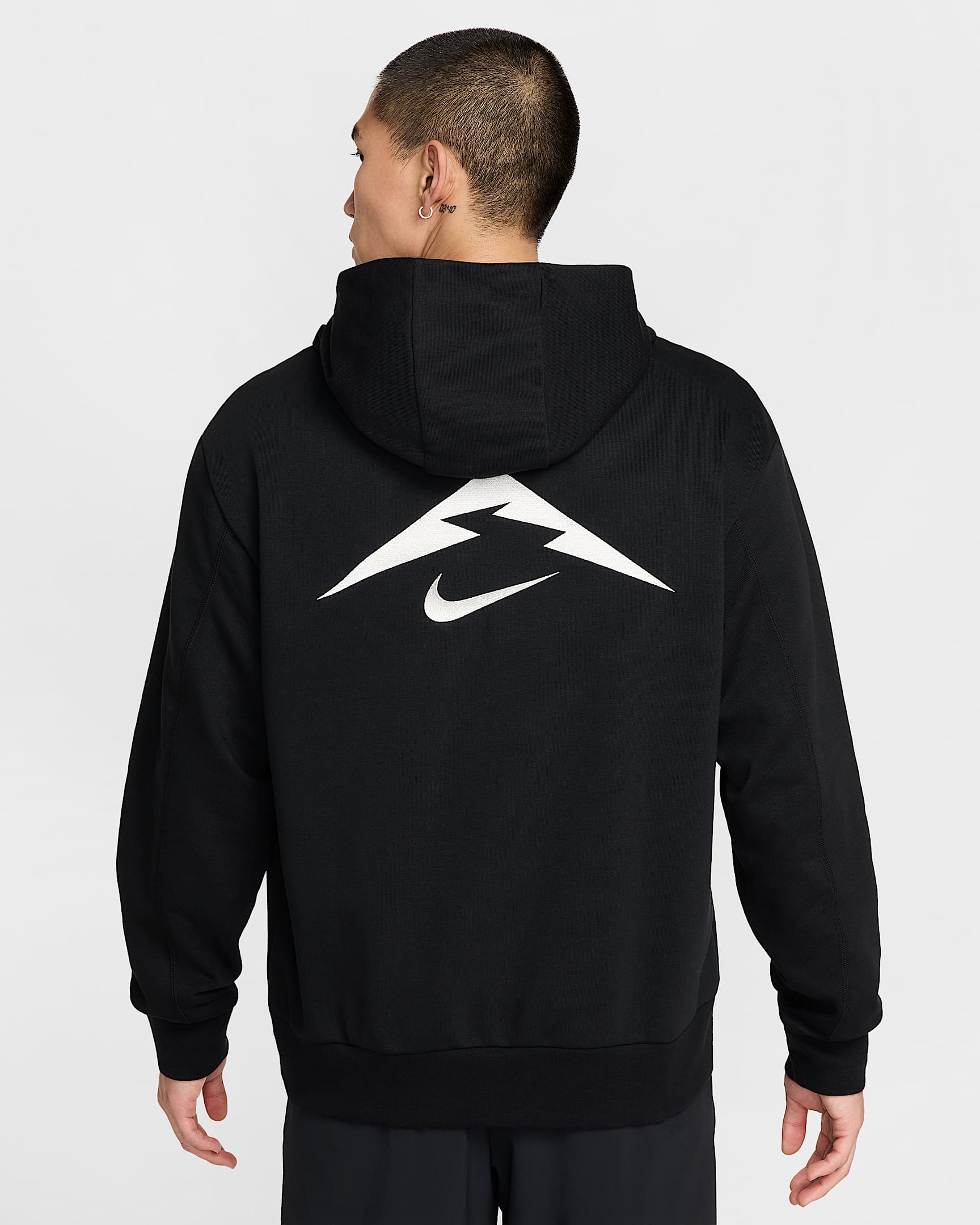 Nike Trail Magic Hour Dri-FIT 男子越野速干跑步连帽衫 - 黑/山峰白