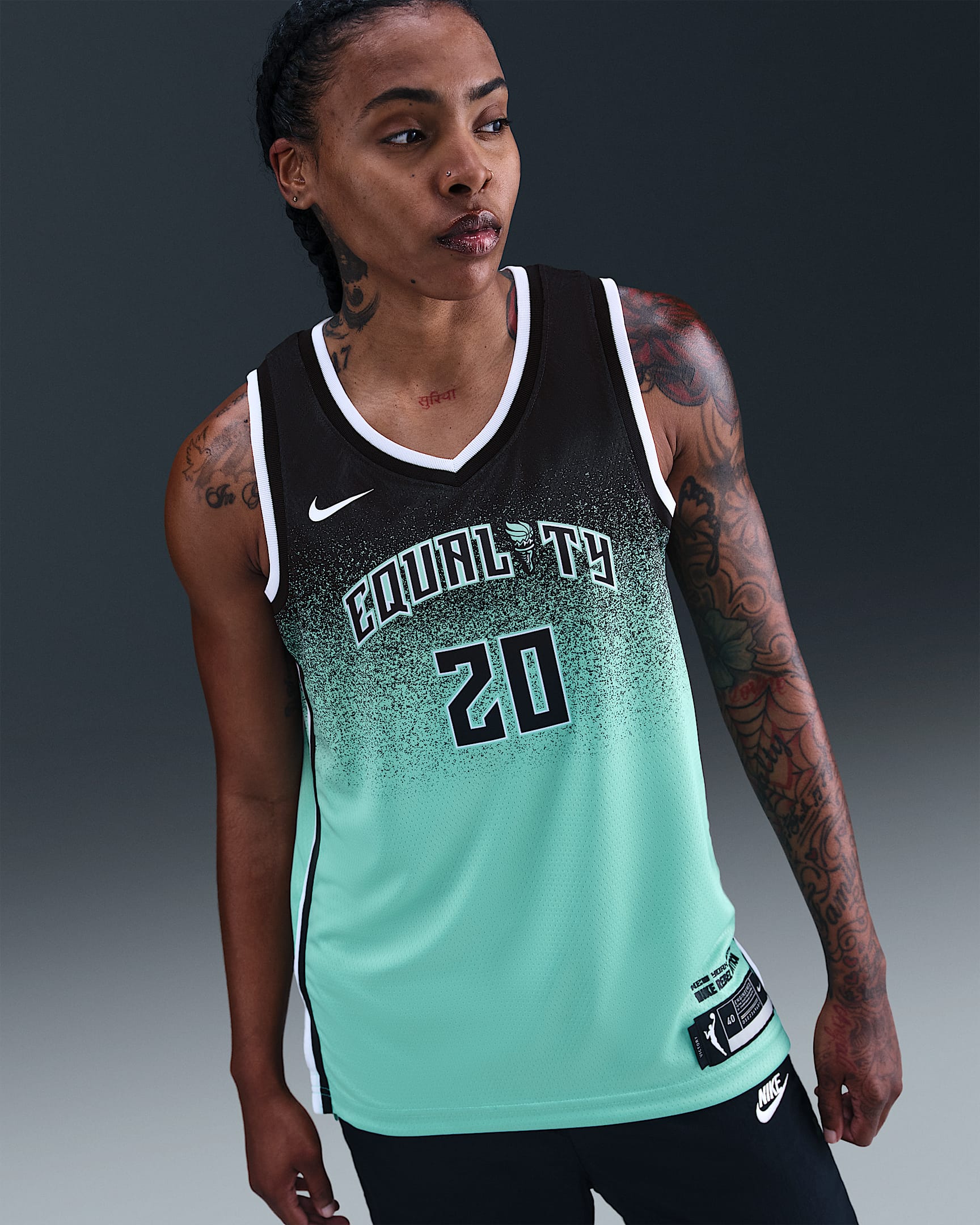 纽约自由人队 (Sabrina Ionescu) Nike Dri-FIT WNBA Victory Jersey 萨布丽娜女子速干球衣 - 薄荷绿