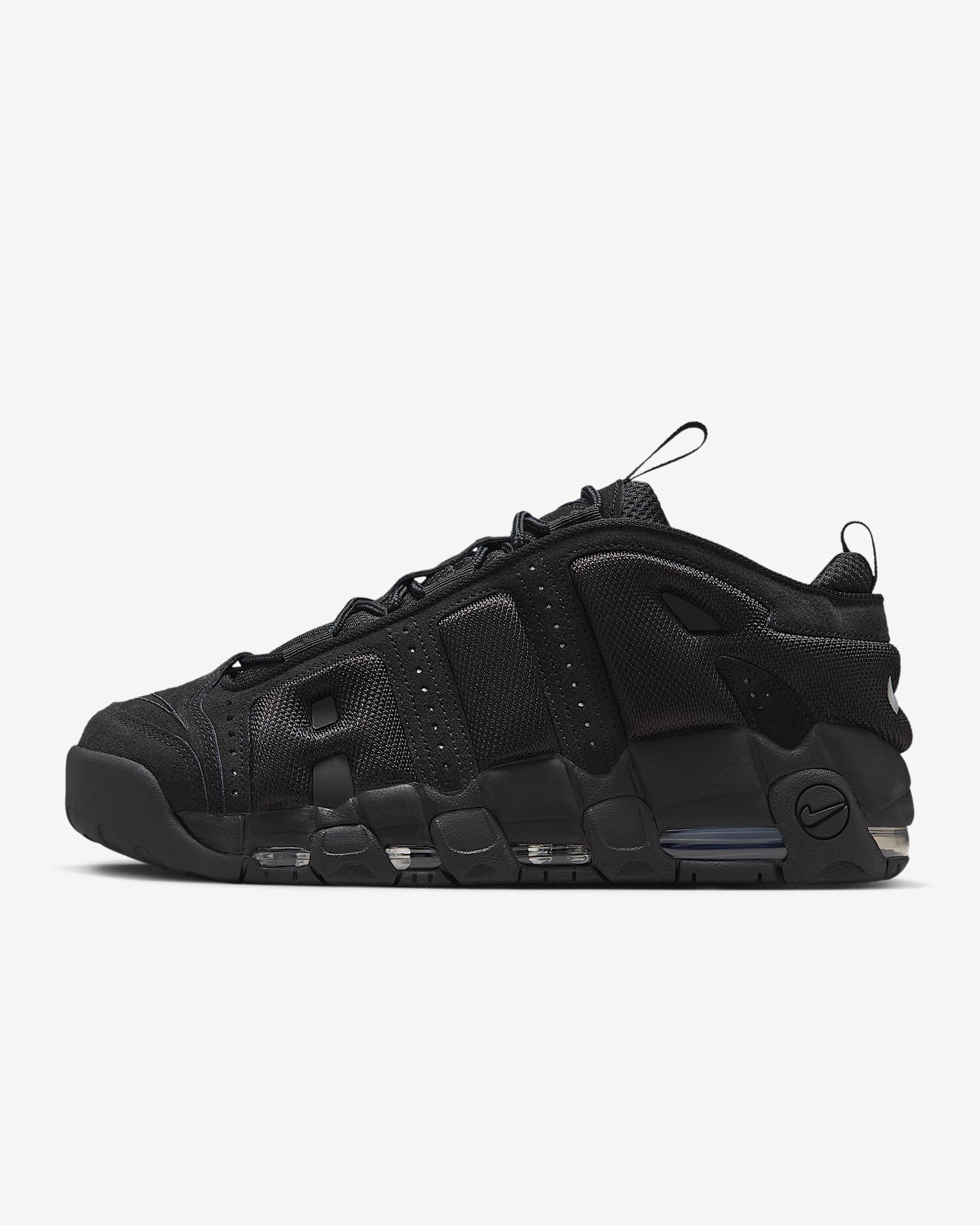 Nike Air More Uptempo Low 男子运动鞋 - 黑/黑