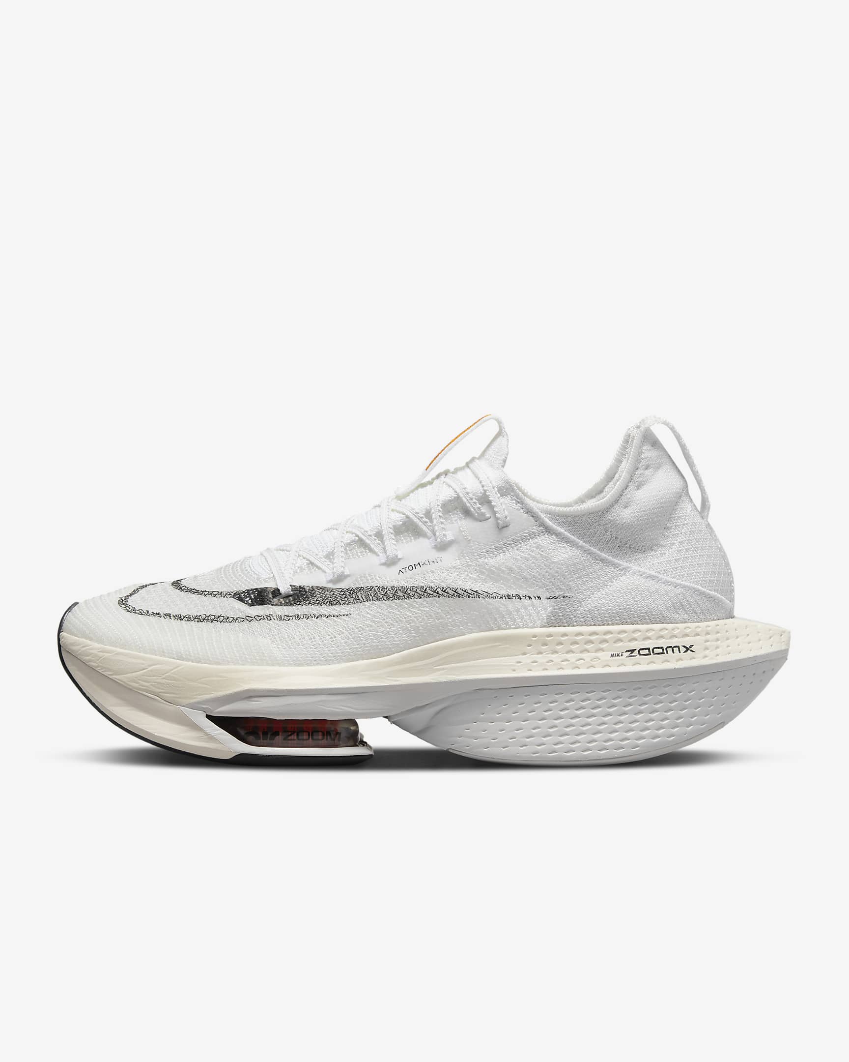 Nike Air ZM Alphafly NEXT% 2 Proto 男/女公路竞赛跑步鞋 - 白色/荷兰橙/黑