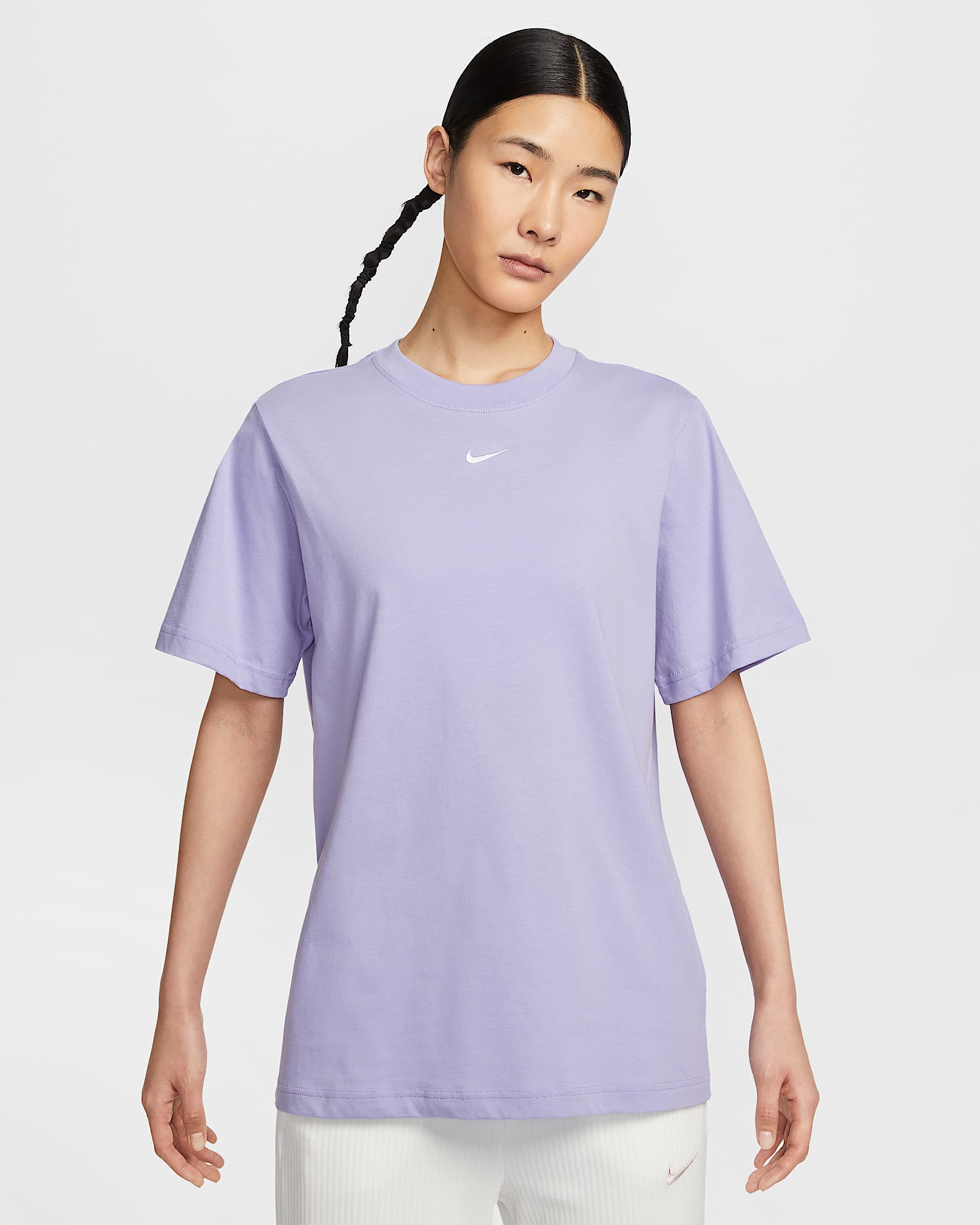 Nike Sportswear 女子百搭小勾T恤 - 冰艳紫丁香