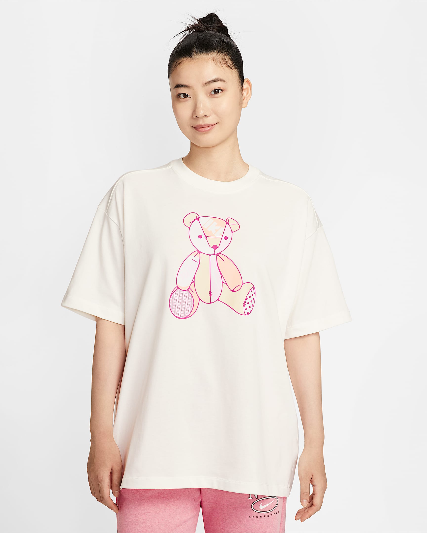Nike Sportswear 女子 Oversize 风T恤 - 帆白