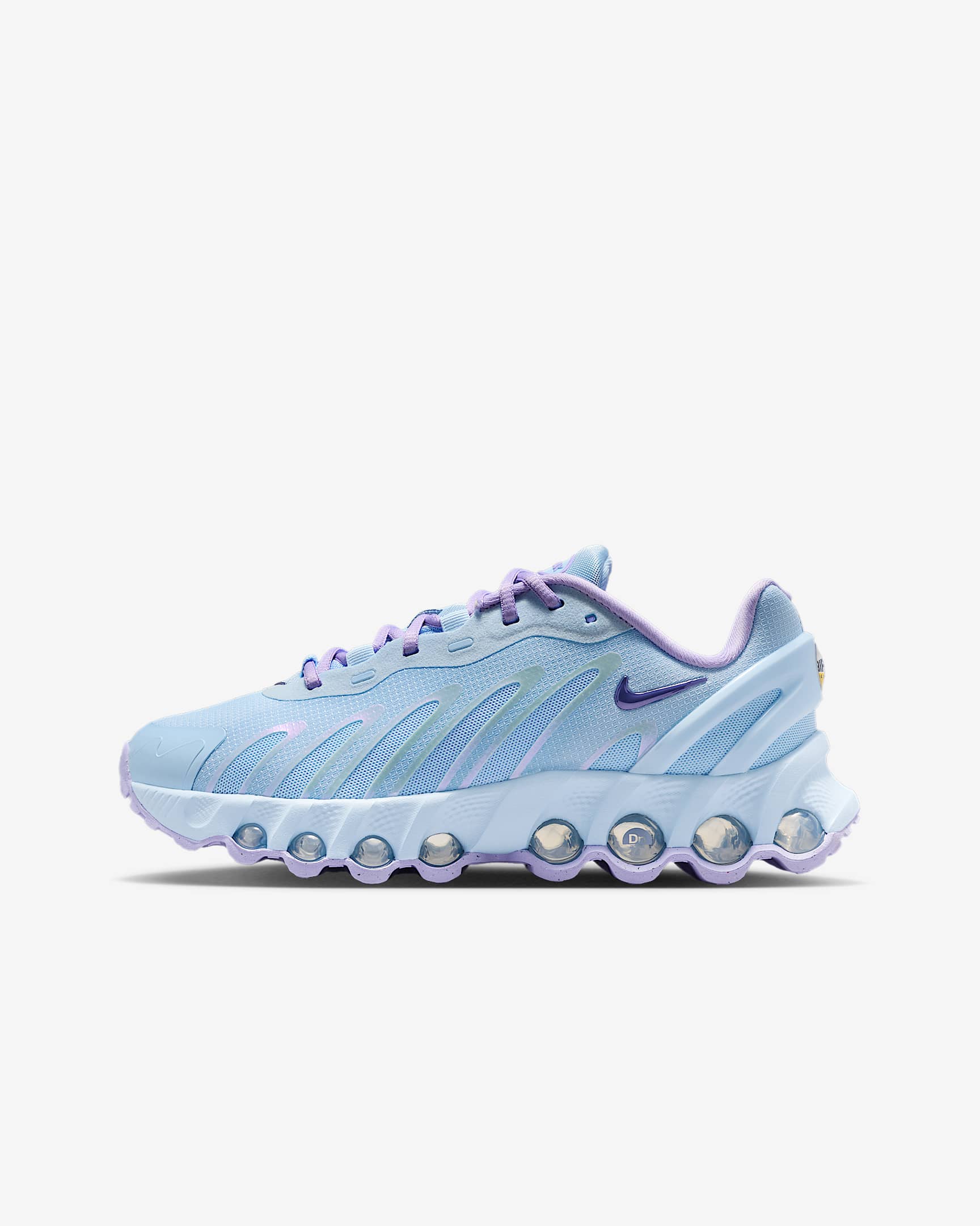 Nike Air Max Dn8 大童运动鞋 - 天青石蓝/金属银/明亮橙/绣球花紫