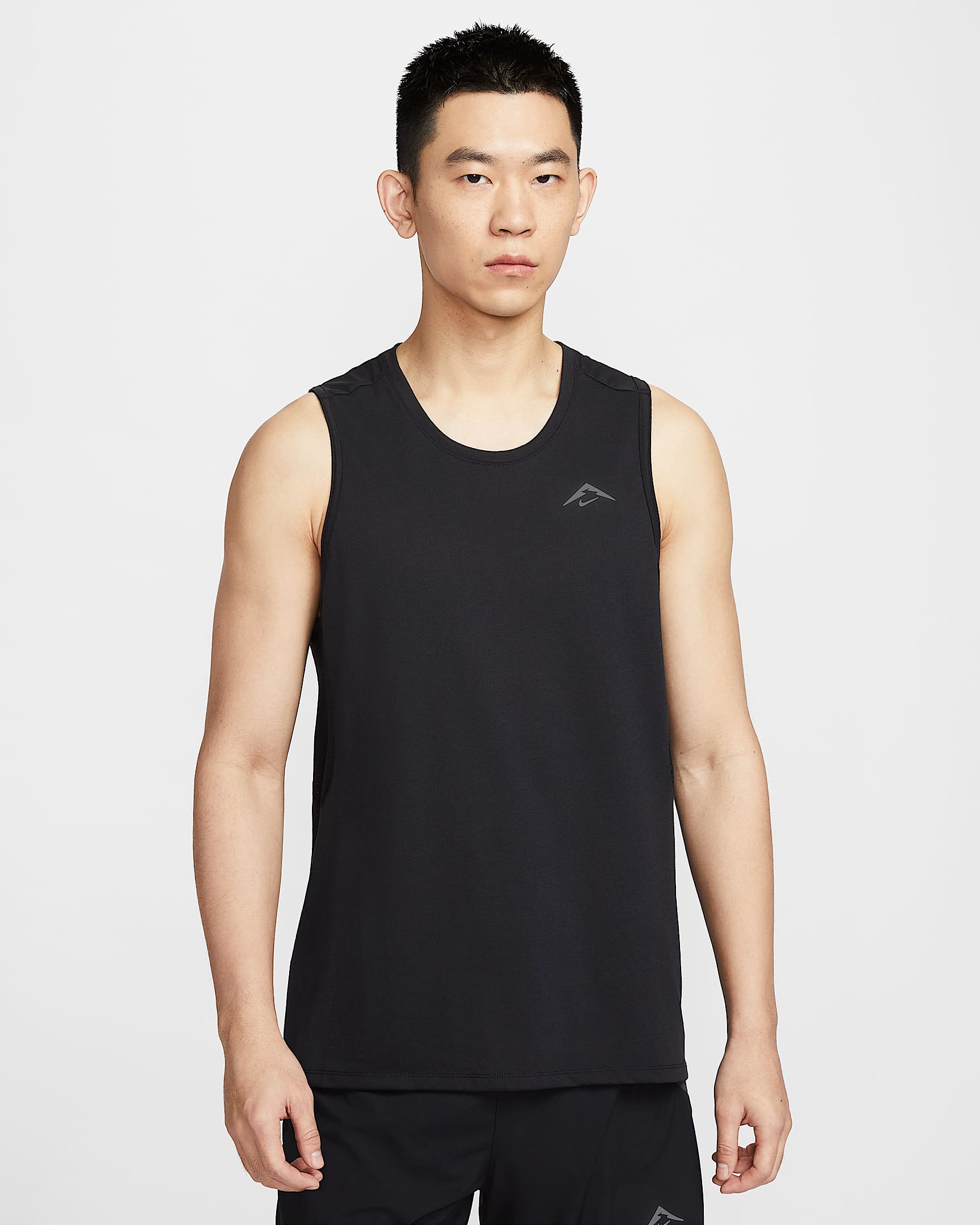 Nike Solar Chase Dri-FIT ADV 男子速干跑步背心 - 黑/山峰白