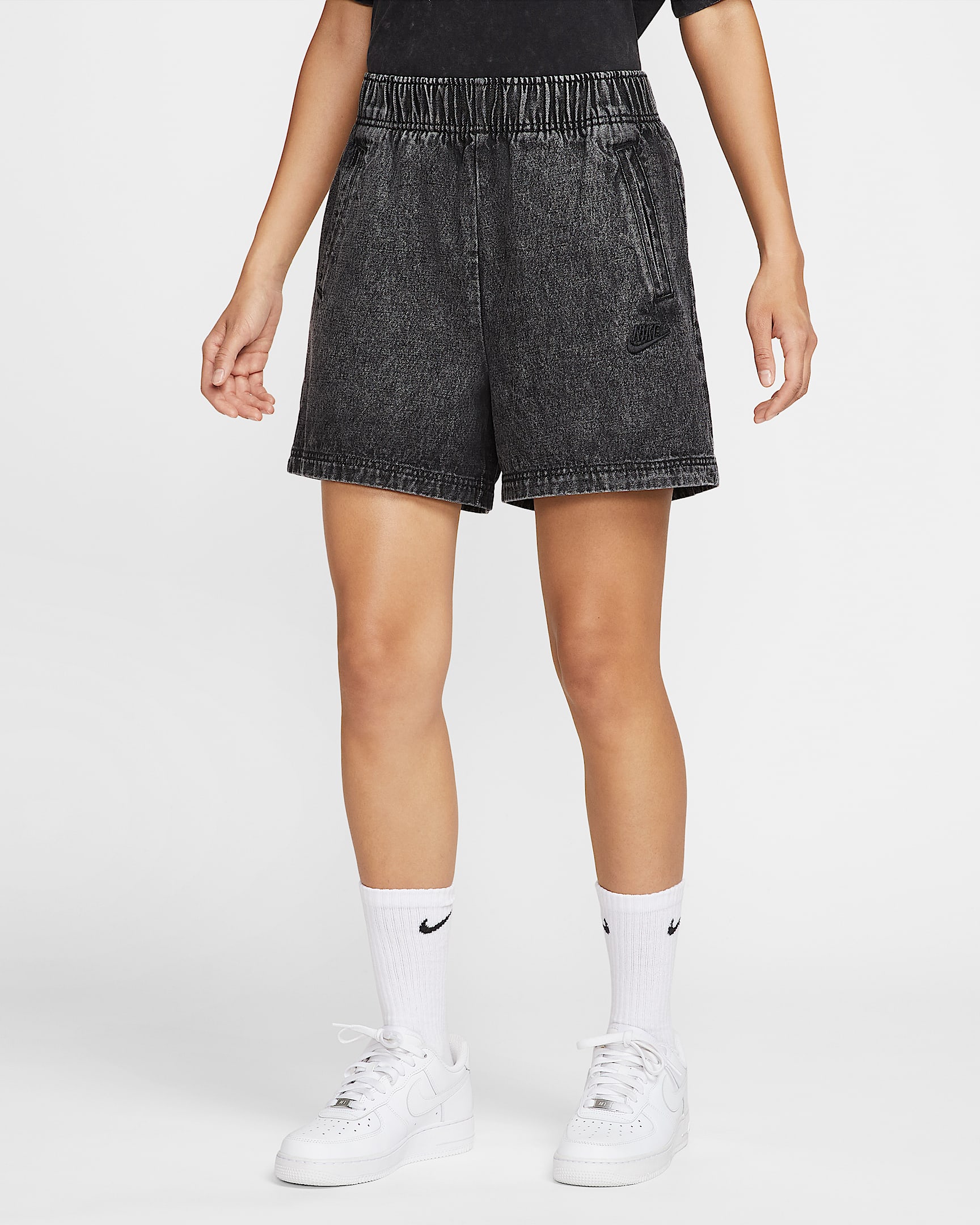 Nike Sportswear 女子牛仔布短裤 - 黑