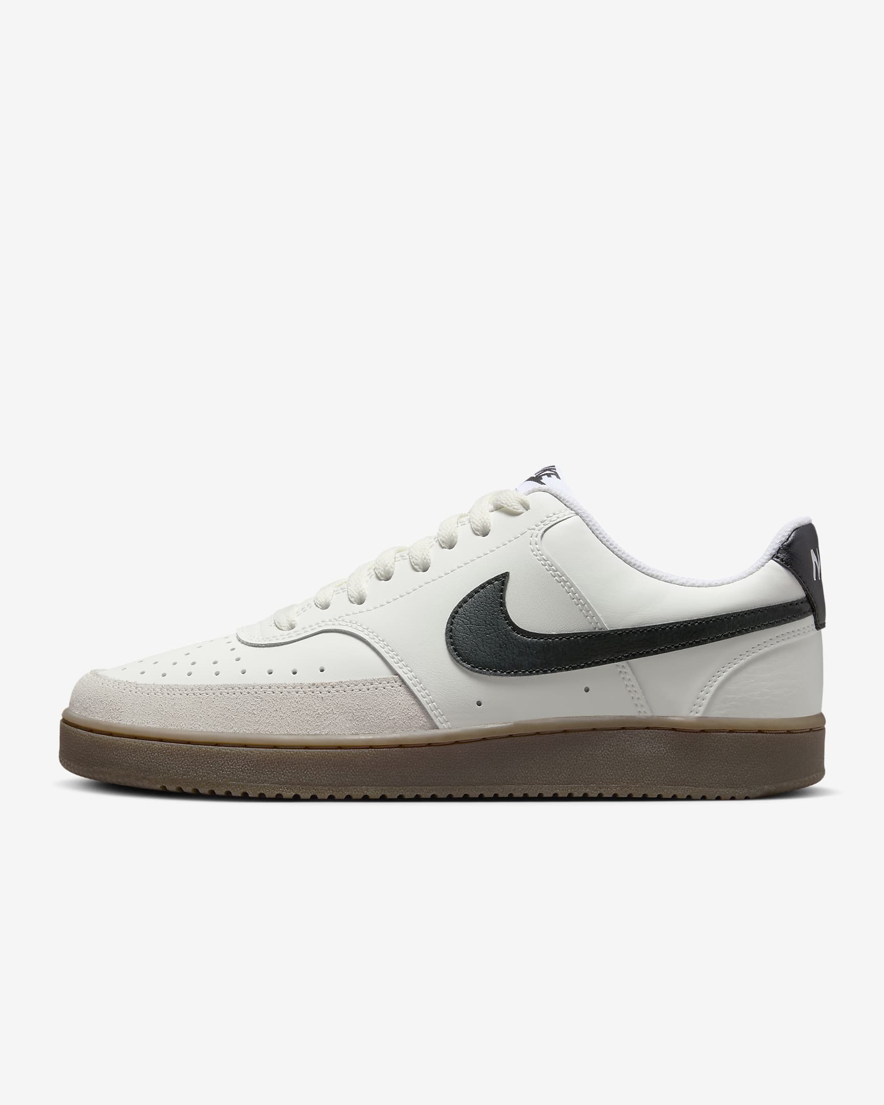 Nike Court Vision Low 男子运动鞋板鞋 - 帆白/浅土褐/白色/黑