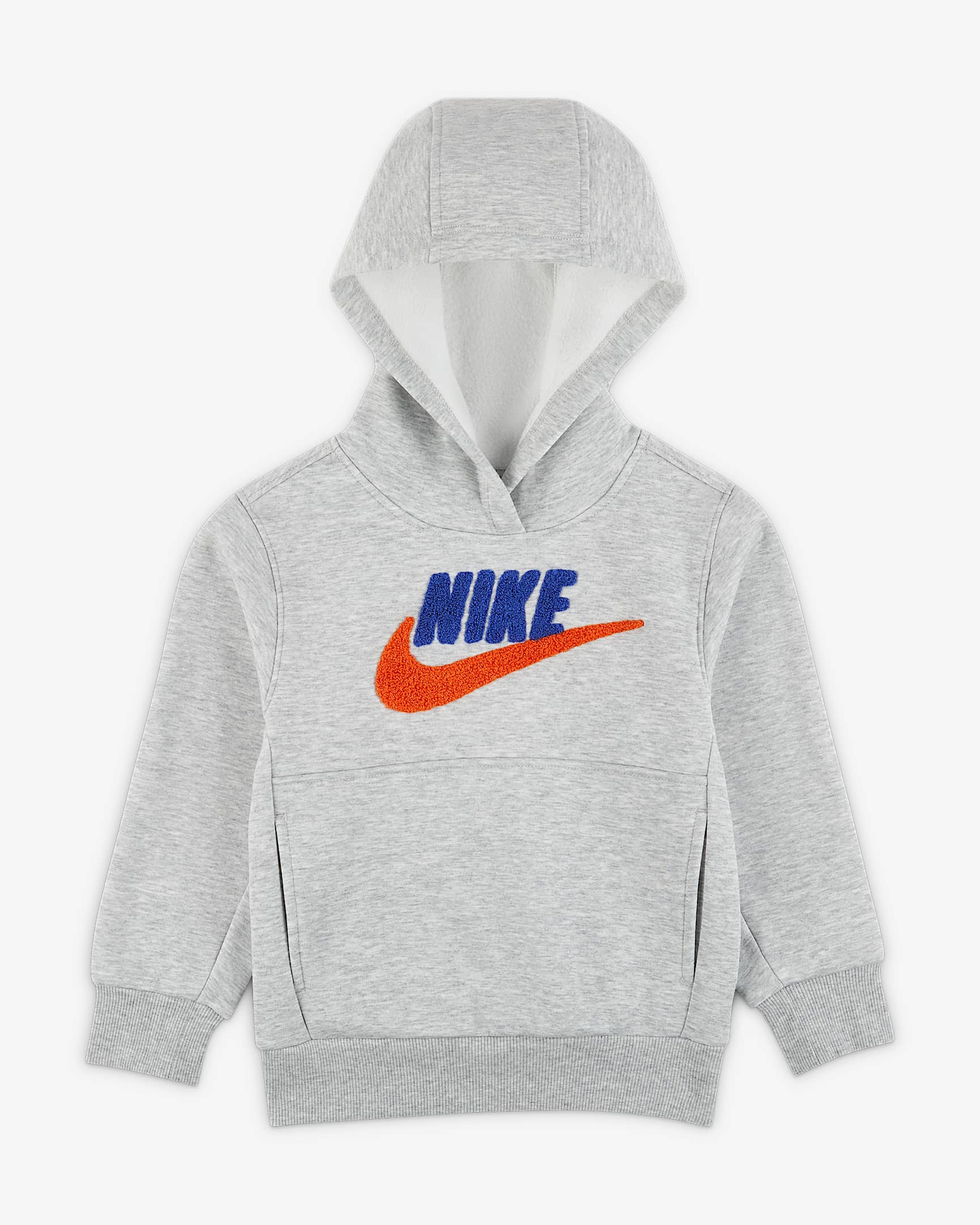Nike Club 幼童加绒套头连帽衫 - 浅烟灰