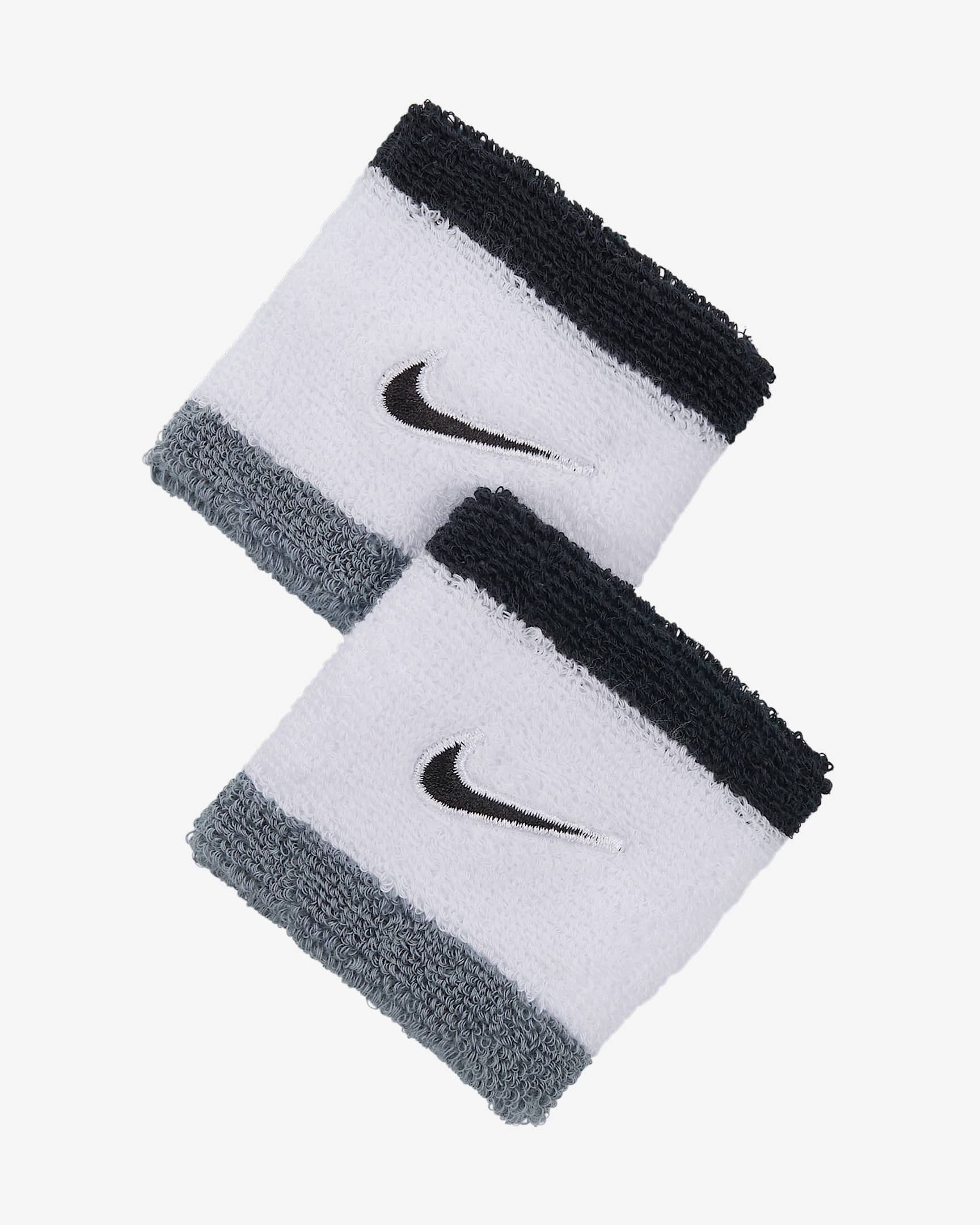 Nike Swoosh Classic 护腕（1 对） - 白色/冷灰/黑