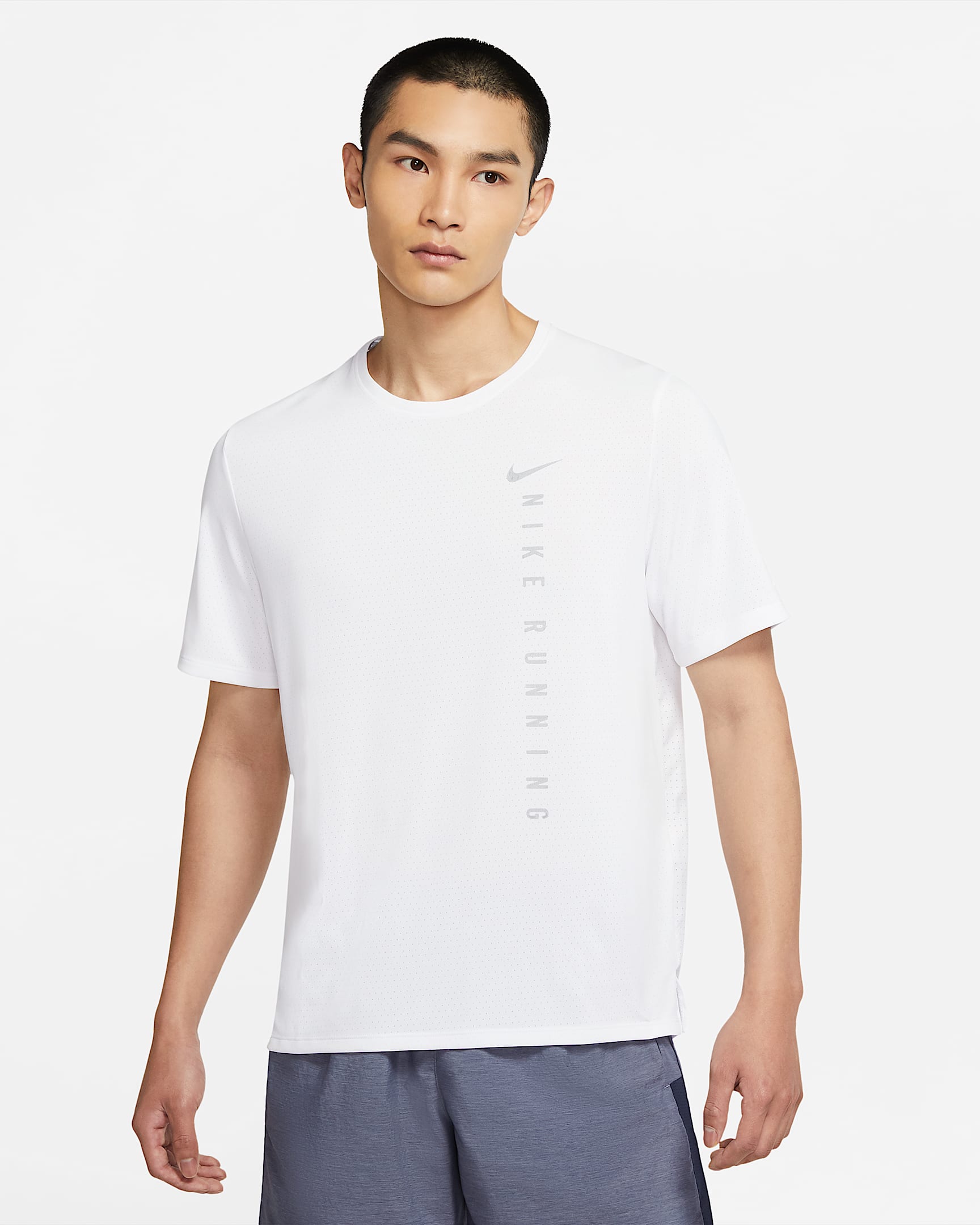 Nike Miler Run Division 男子短袖跑步上衣 - 白色/白色