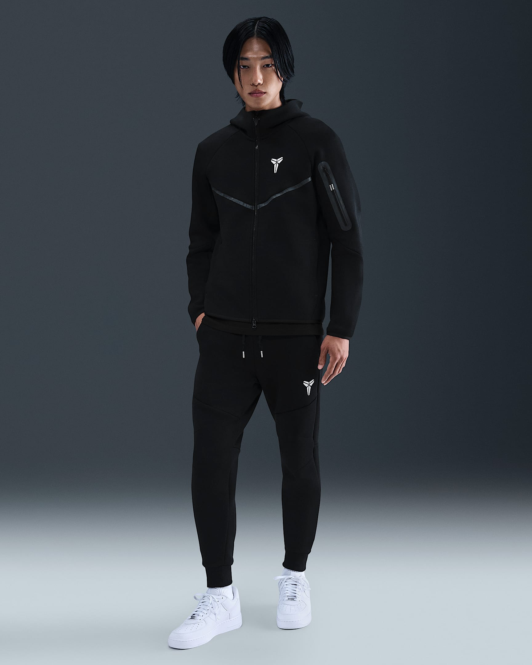 Kobe Tech Fleece 科比男子长裤 - 黑/白色