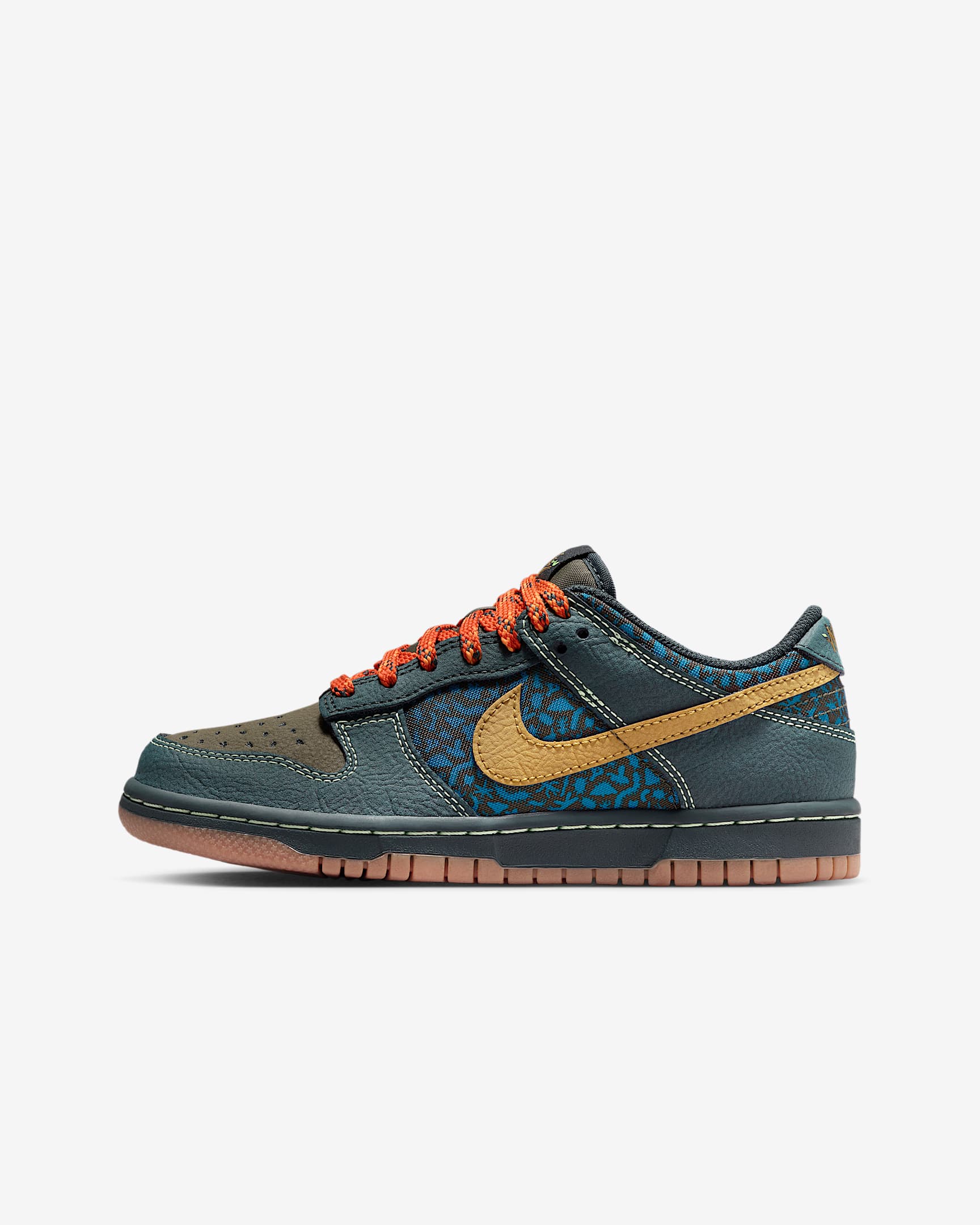 Nike Dunk Low 大童运动鞋 - 海藻绿/军裤卡其/深渊绿/黄褐色