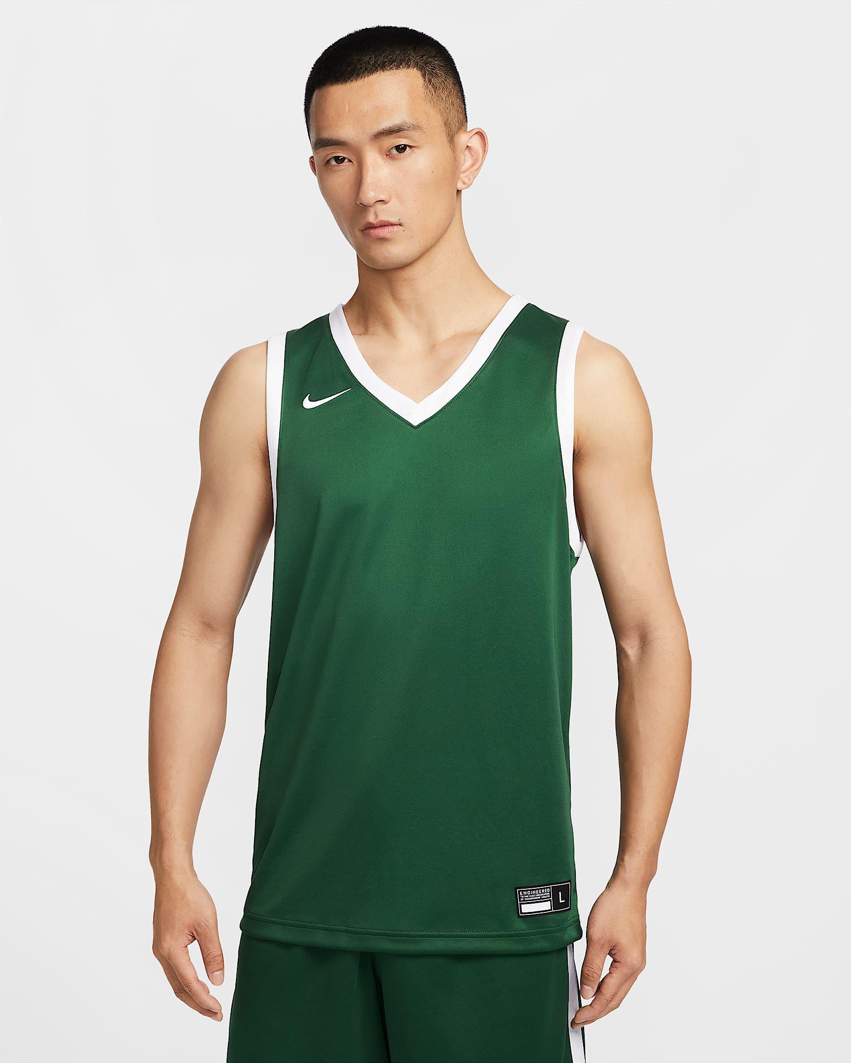 Nike Dri-FIT Stock Crossover 男子速干球衣 - 峡谷绿