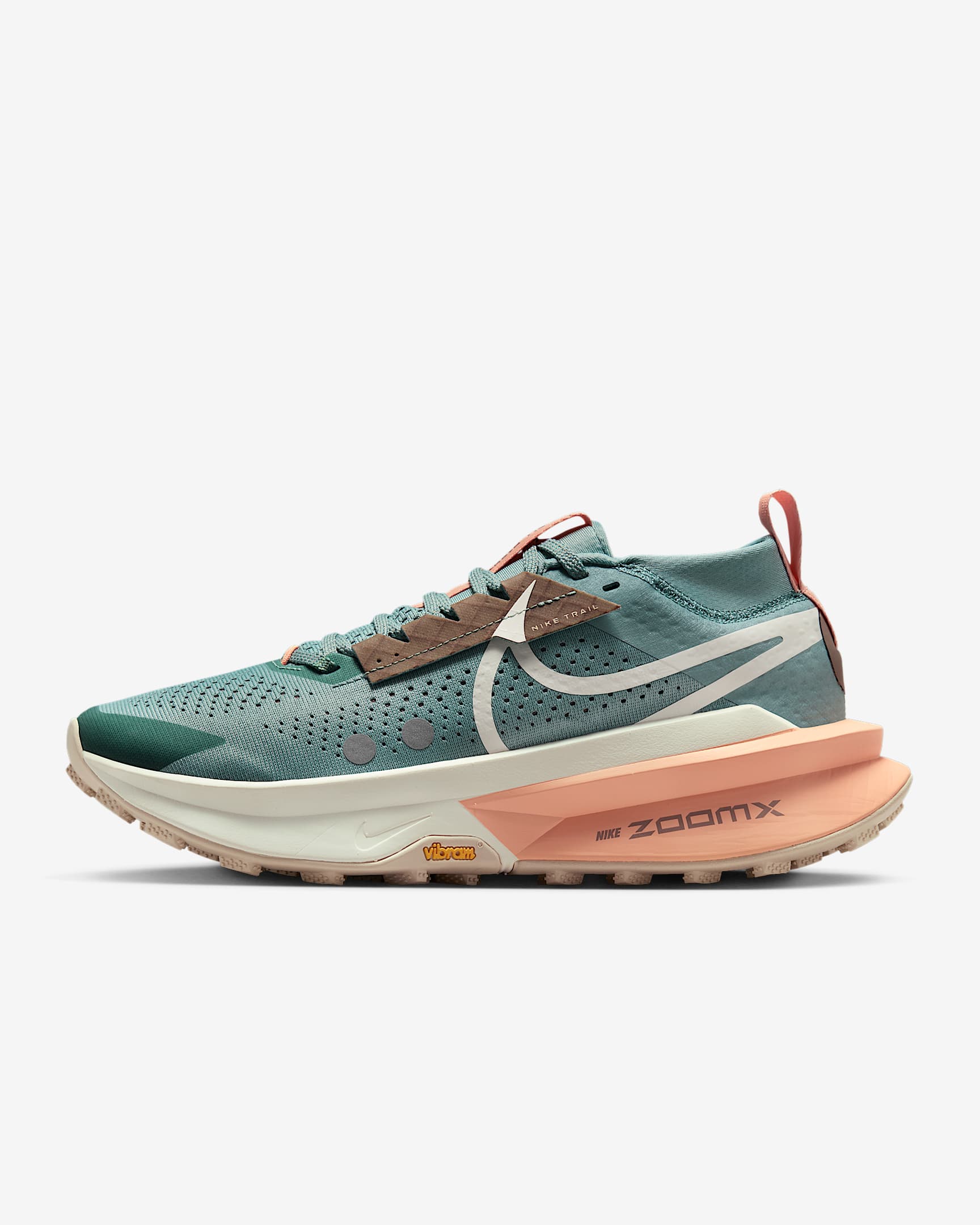 Nike Zegama 2 女子户外越野跑步鞋 - 大炮灰/粉桔/貂棕/珍珠灰