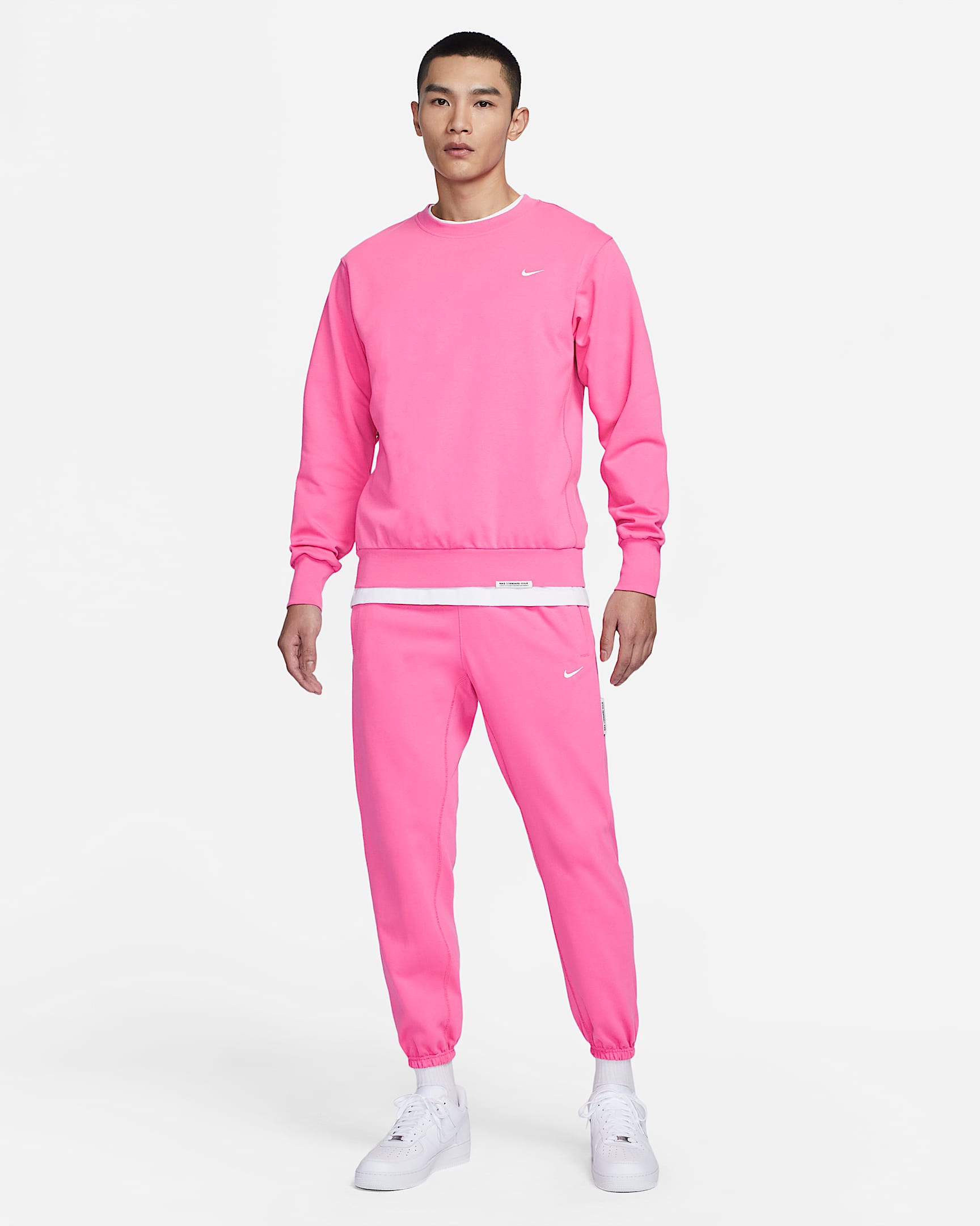 Nike Dri-FIT Standard Issue 男子速干篮球圆领上衣 - 亚紫粉/淡象牙白