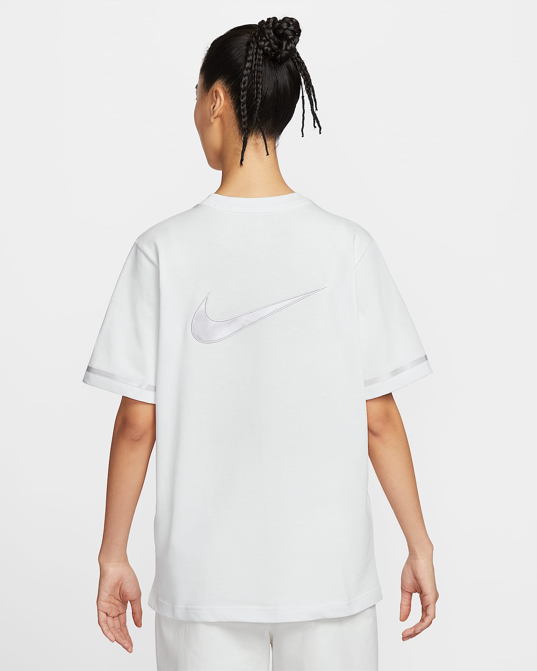 Nike Sportswear 女子T恤 - 山峰白/苍野灰/苍野灰